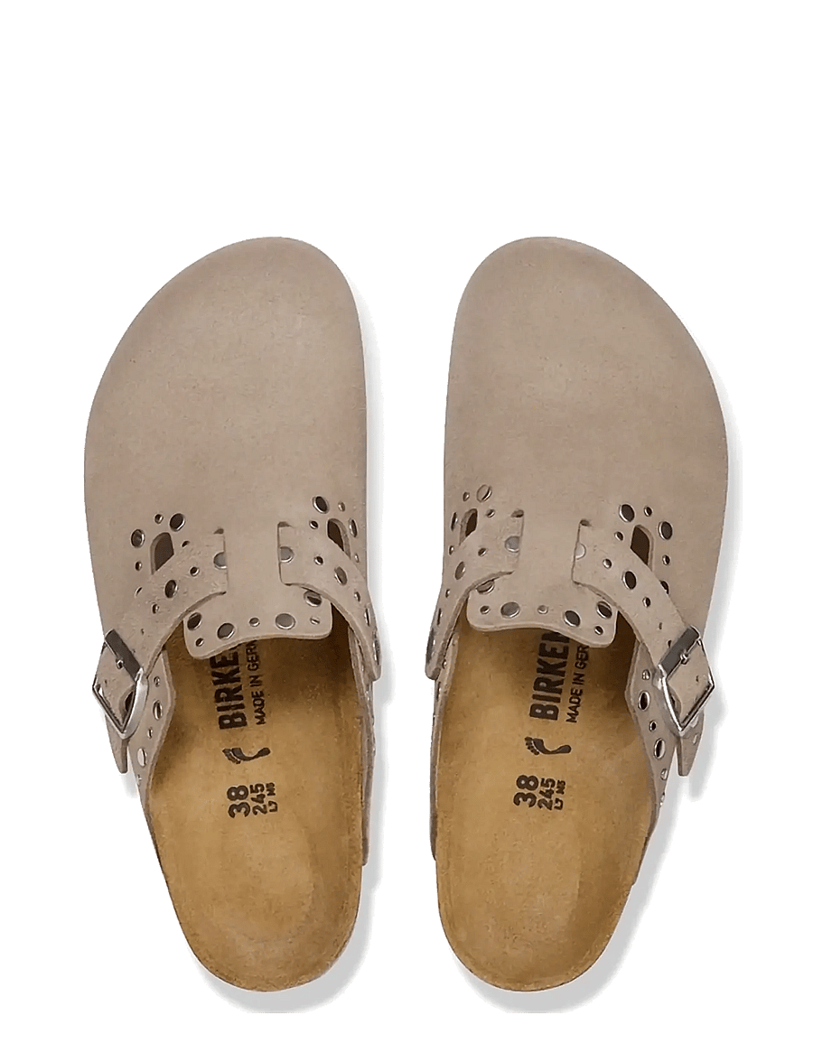 Birkenstock - Boston Rivet LEVE Taupe - flache pantoletten - taupe - 1