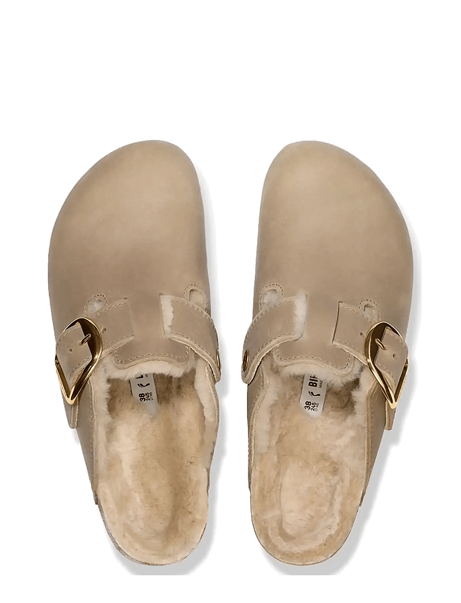Birkenstock - Boston BB Shearling LEOI Tabacco Br LAF - flade mules - tabacco brown - 1