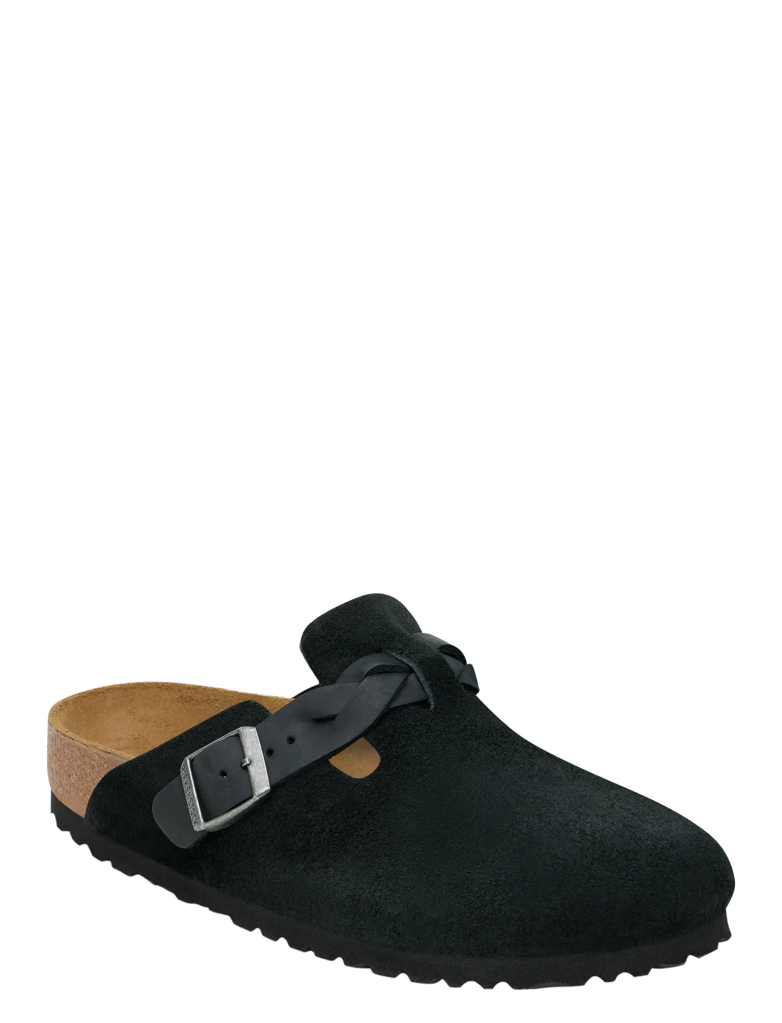 Birkenstock Boston Braided Leoi/Leve Black, Kvinder, Flettede Træsko, Sort, Str: 41