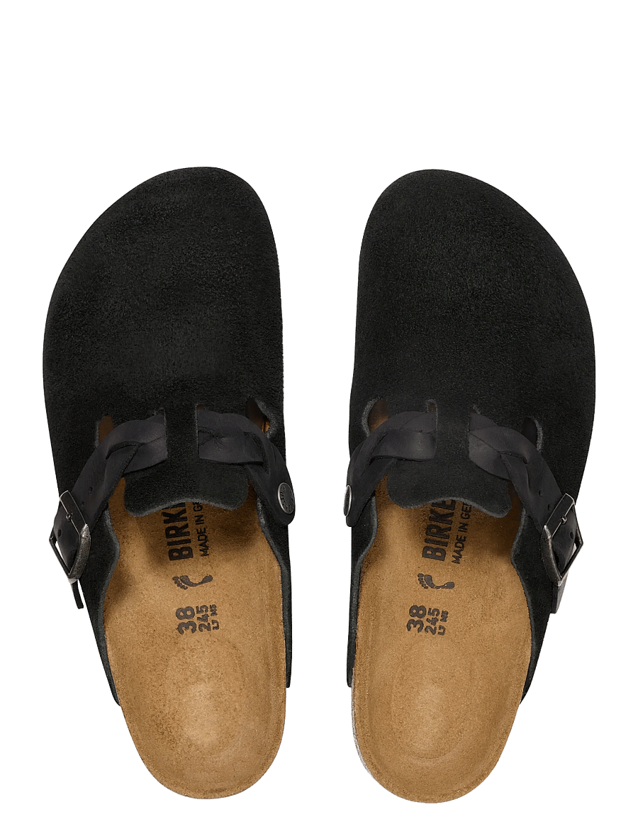 Birkenstock - Boston Braided LEOI/LEVE Black - flache pantoletten - black - 1