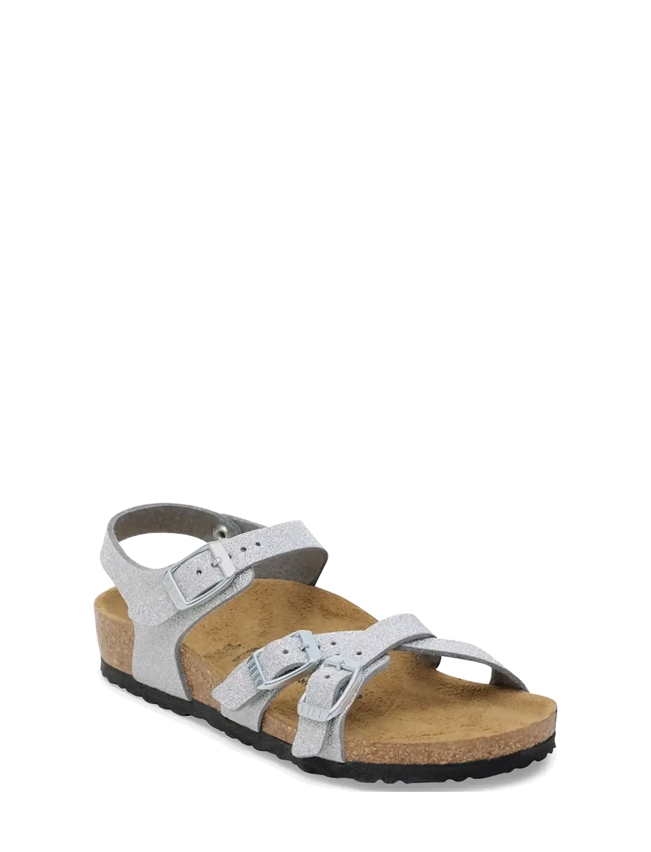 Birkenstock Kumba Kids SYN - Hjemmesko - SHINY GLITTER SILVER / silver
