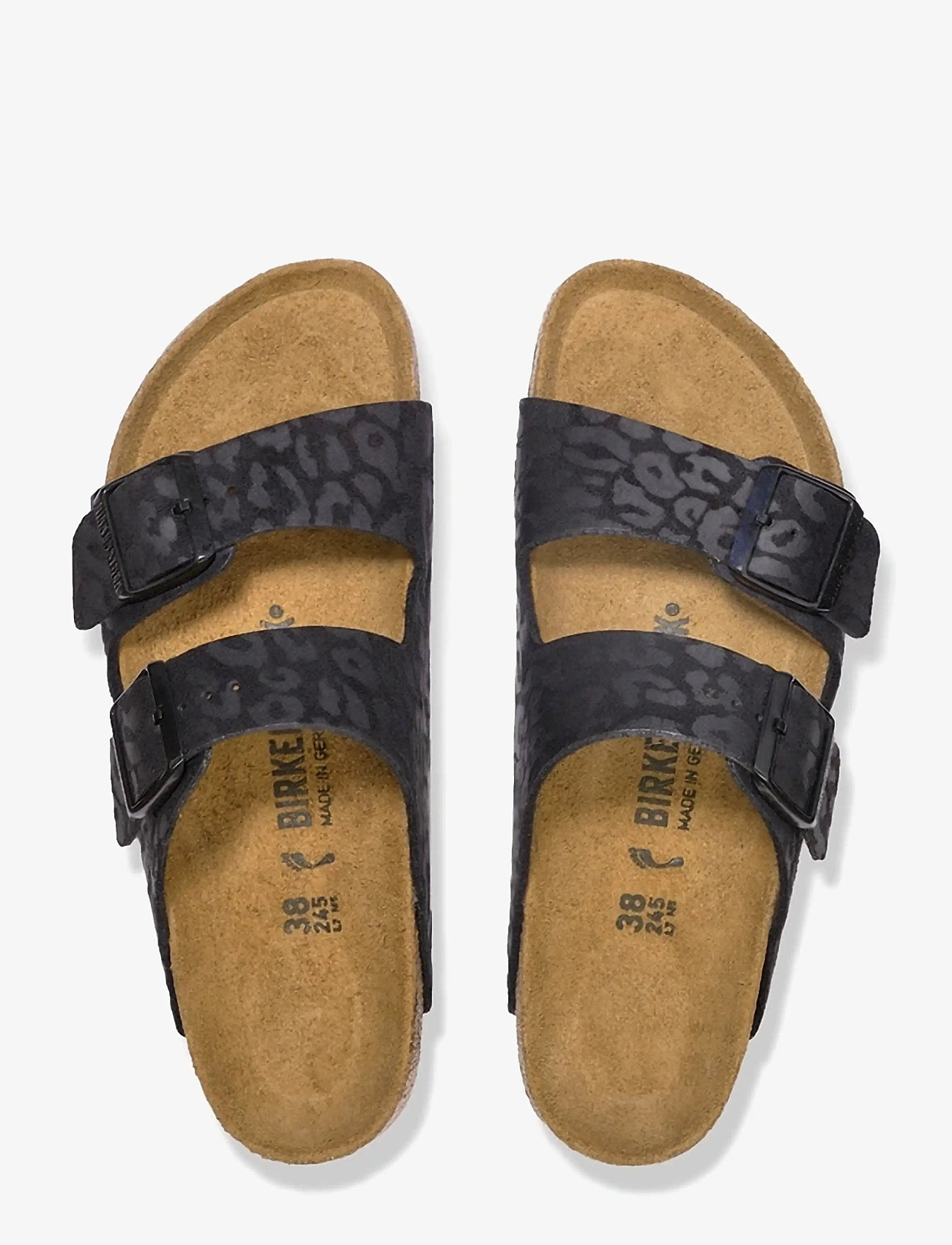 Birkenstock - Arizona SYN - sandales plates - leo black - 1