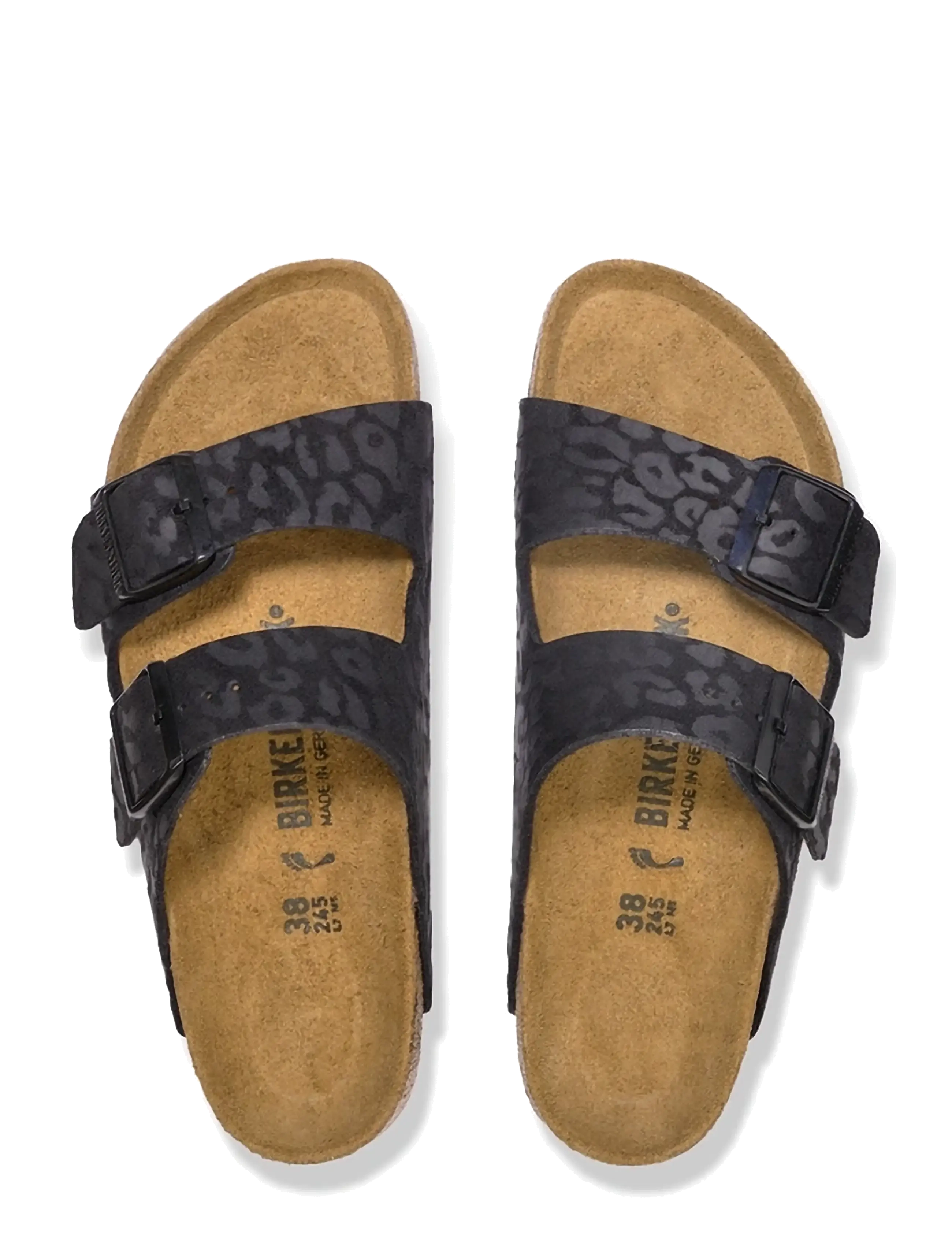 Birkenstock - Arizona SYN - flache sandalen - leo black - 1