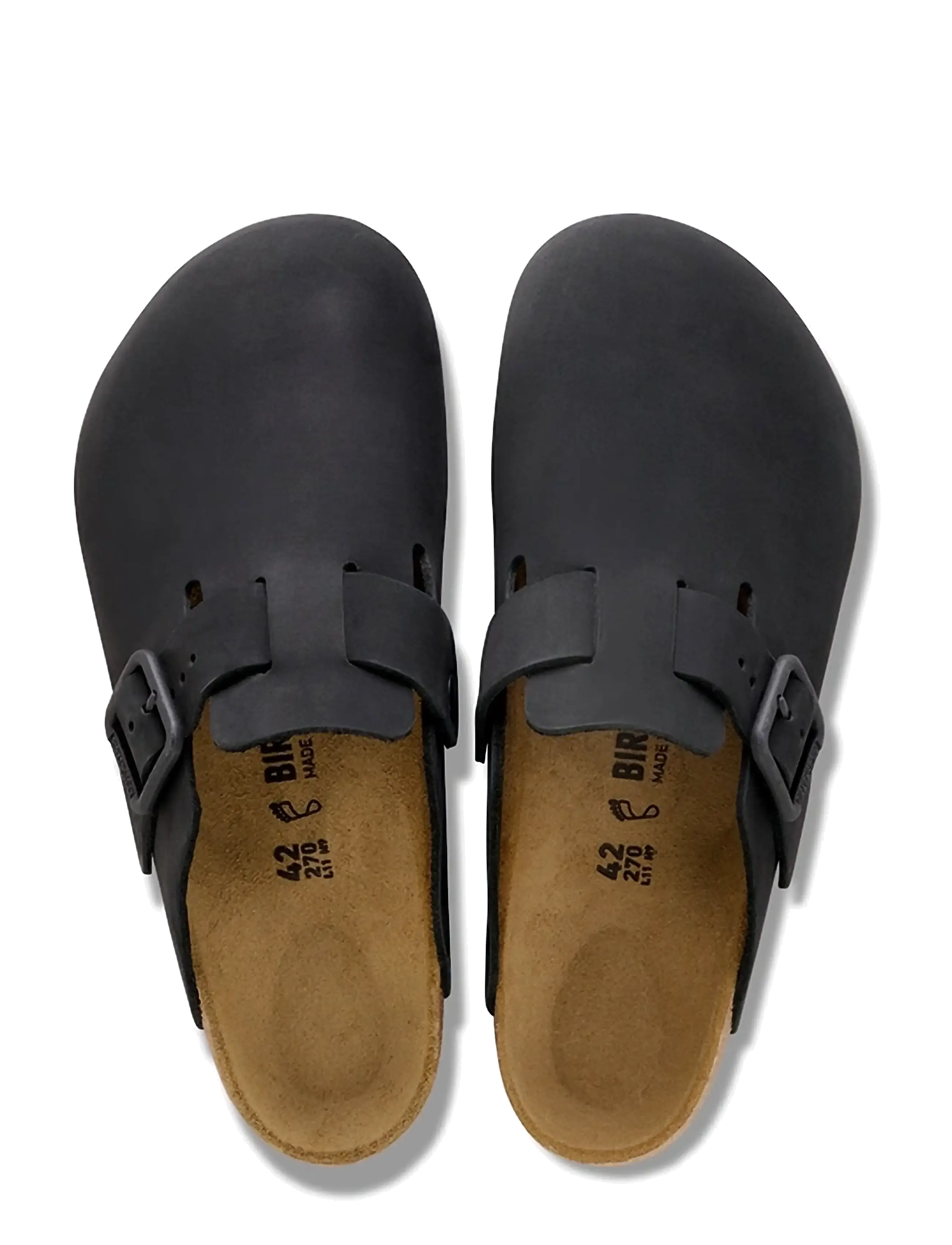 Birkenstock - Boston WB LENB Black - tagant lahtised kingad ja kotad - black - 1