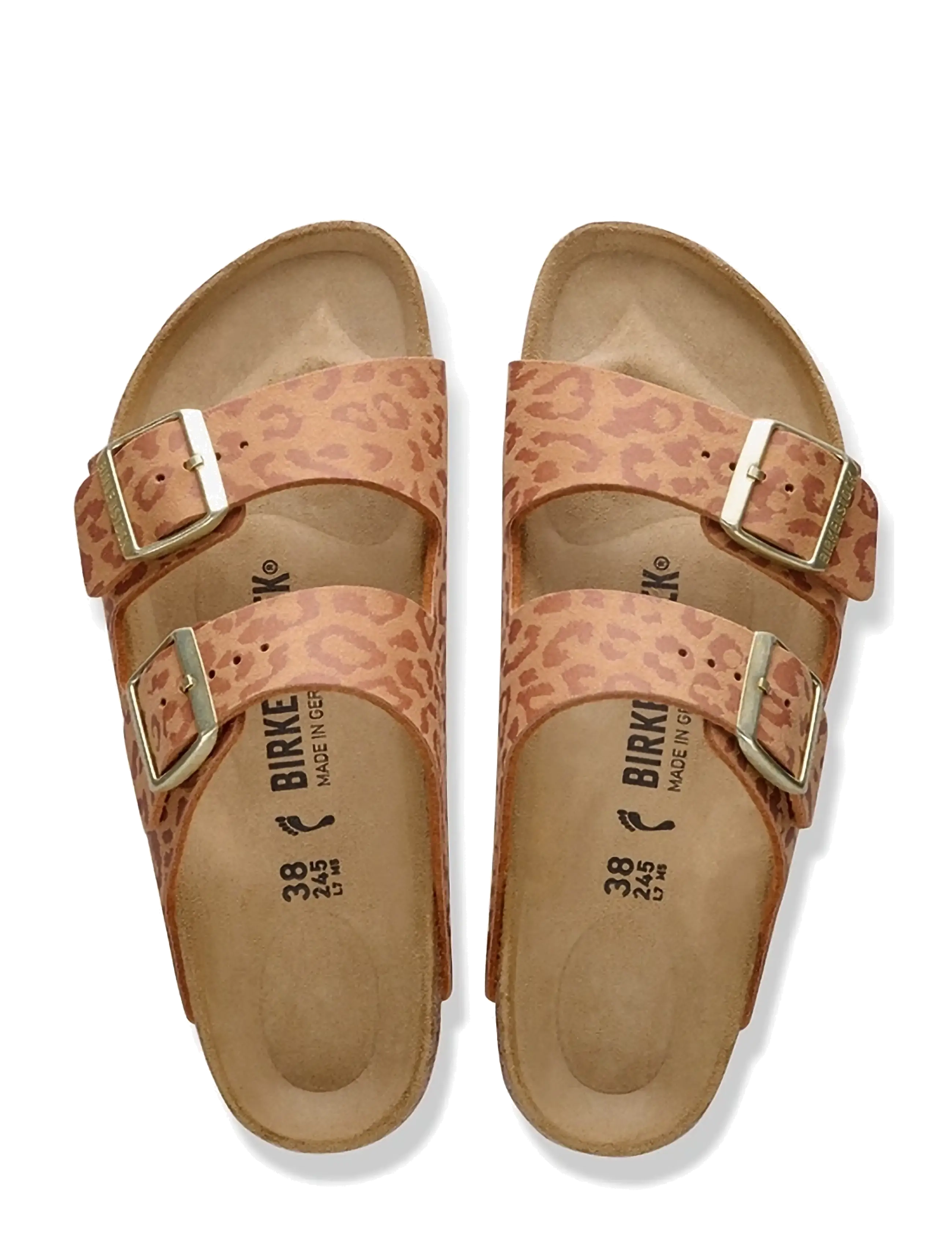 Birkenstock - Arizona SYN - platta sandaler - leo pecan - 1