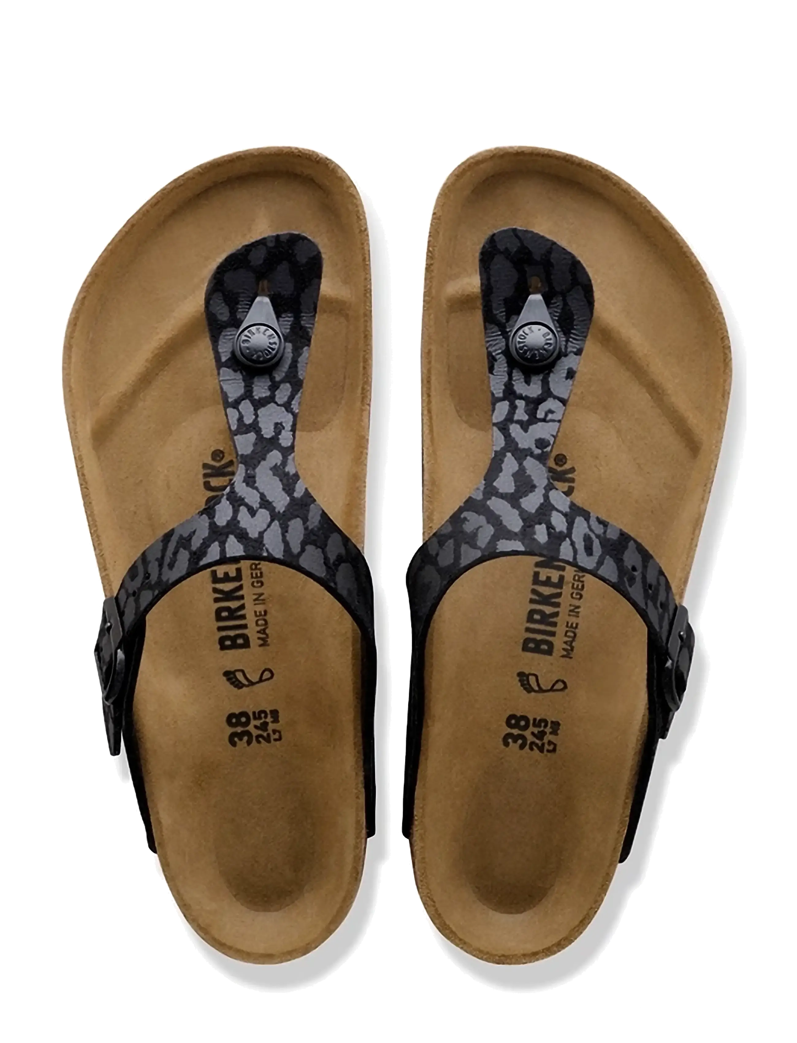 Birkenstock - Gizeh SYN - flache sandalen - leo black - 1
