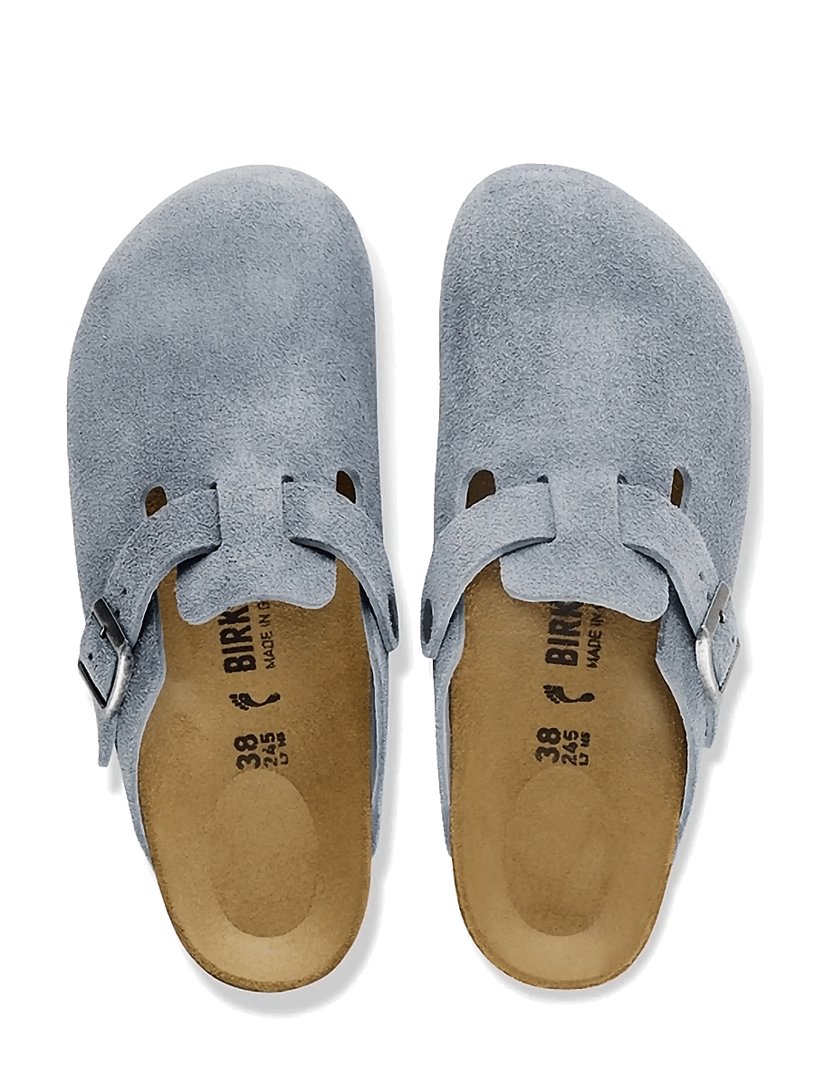 Birkenstock - Boston LEVE Stone Blue - flade mules - stone blue - 1