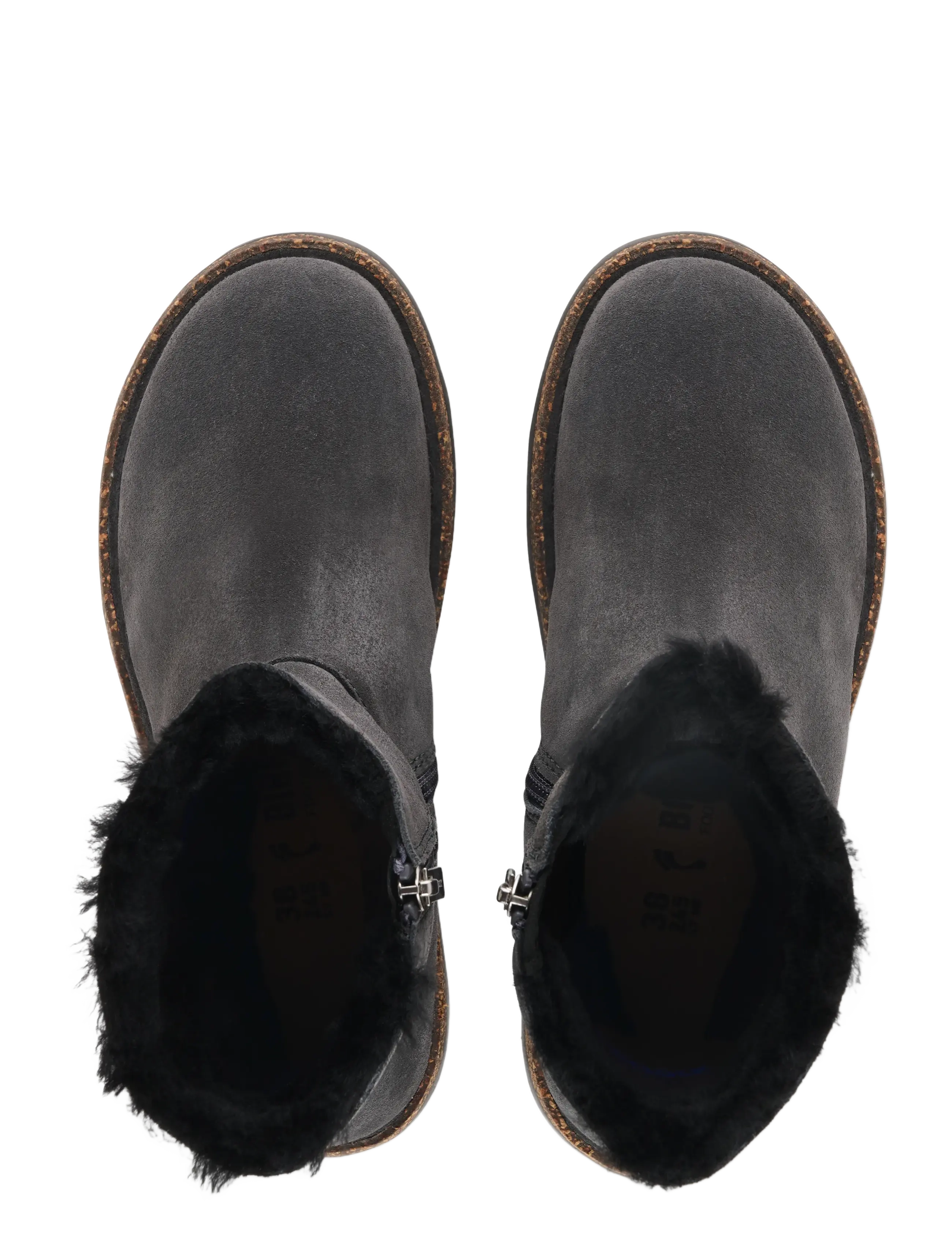 Birkenstock - Uppsala Zip Shearling LEVE - teddy boots - anthracite - 1