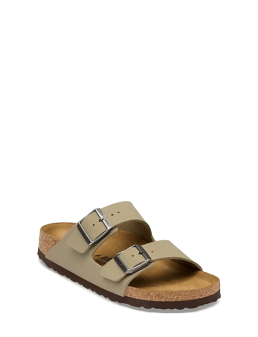Birkenstock - Arizona BF Faded Khaki/Dark Brown OS - flade sandaler - faded khaki/dark brown os - 0
