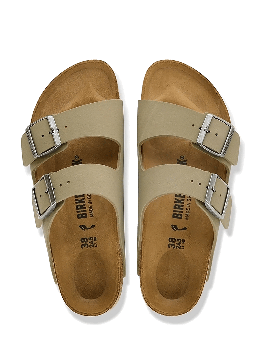 Birkenstock - Arizona BF Faded Khaki/Dark Brown OS - flade sandaler - faded khaki/dark brown os - 1