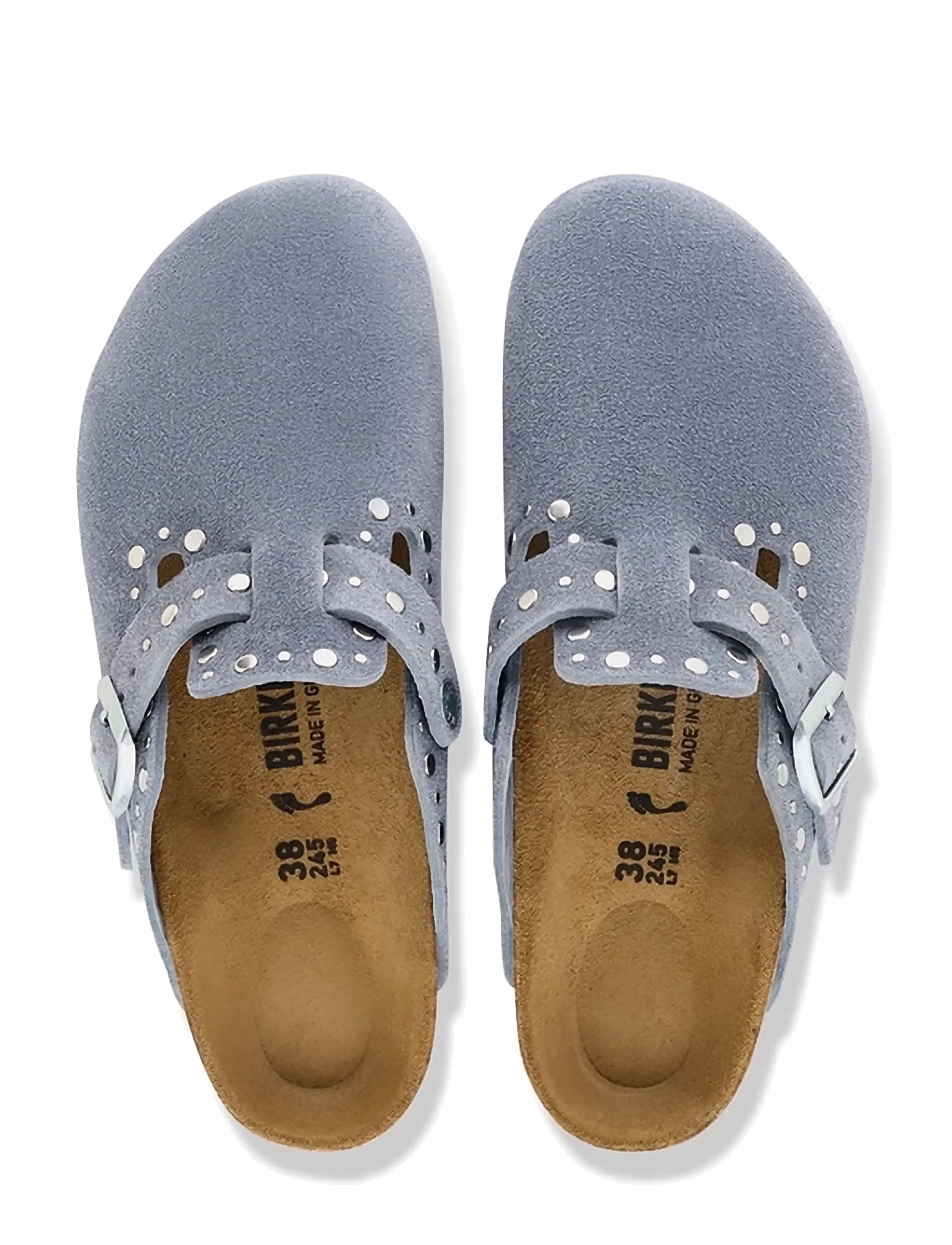 Birkenstock - Boston Rivet LEVE Stone Blue - flache pantoletten - stone blue - 1