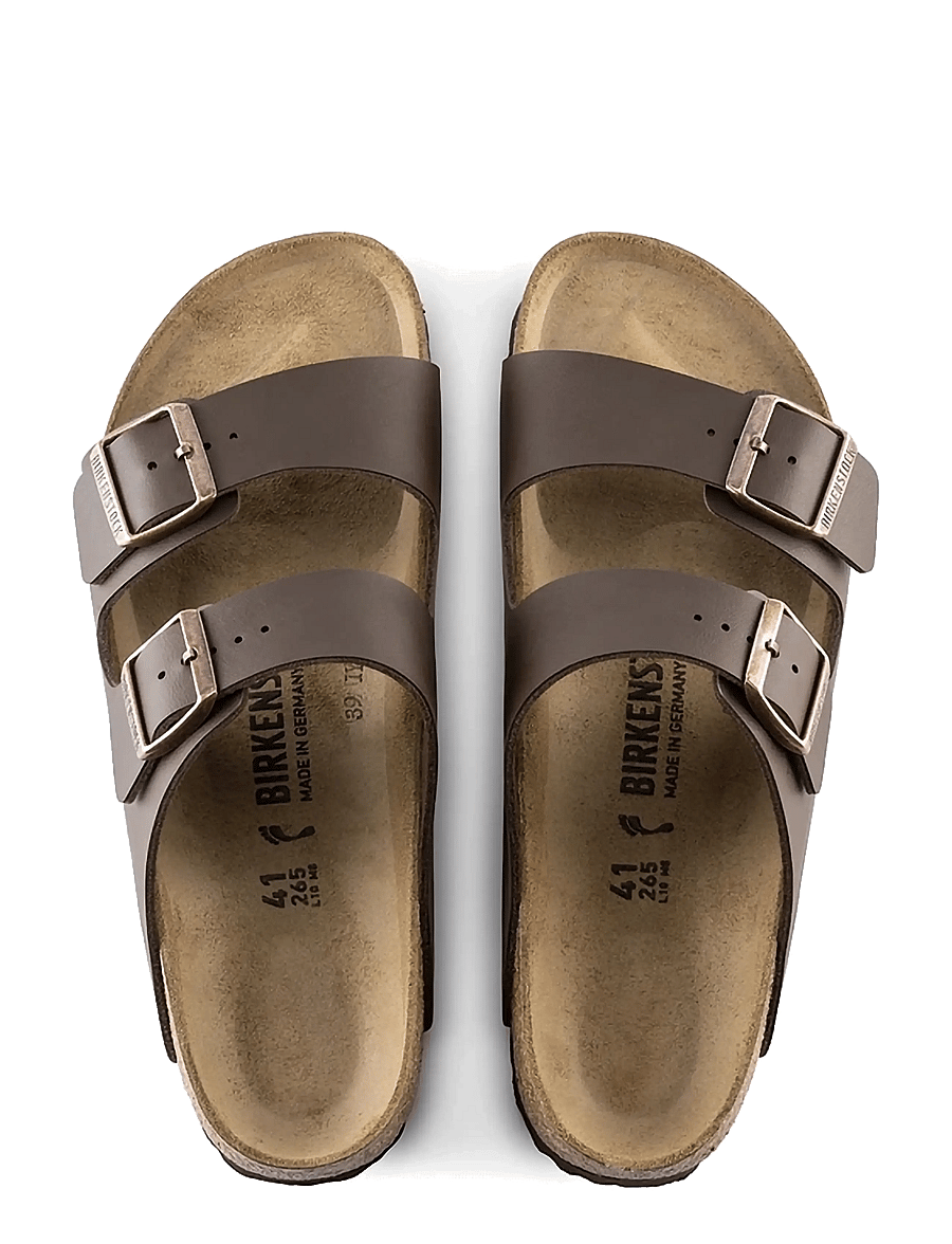 Birkenstock - Arizona BF - platta sandaler - dark brown - 1