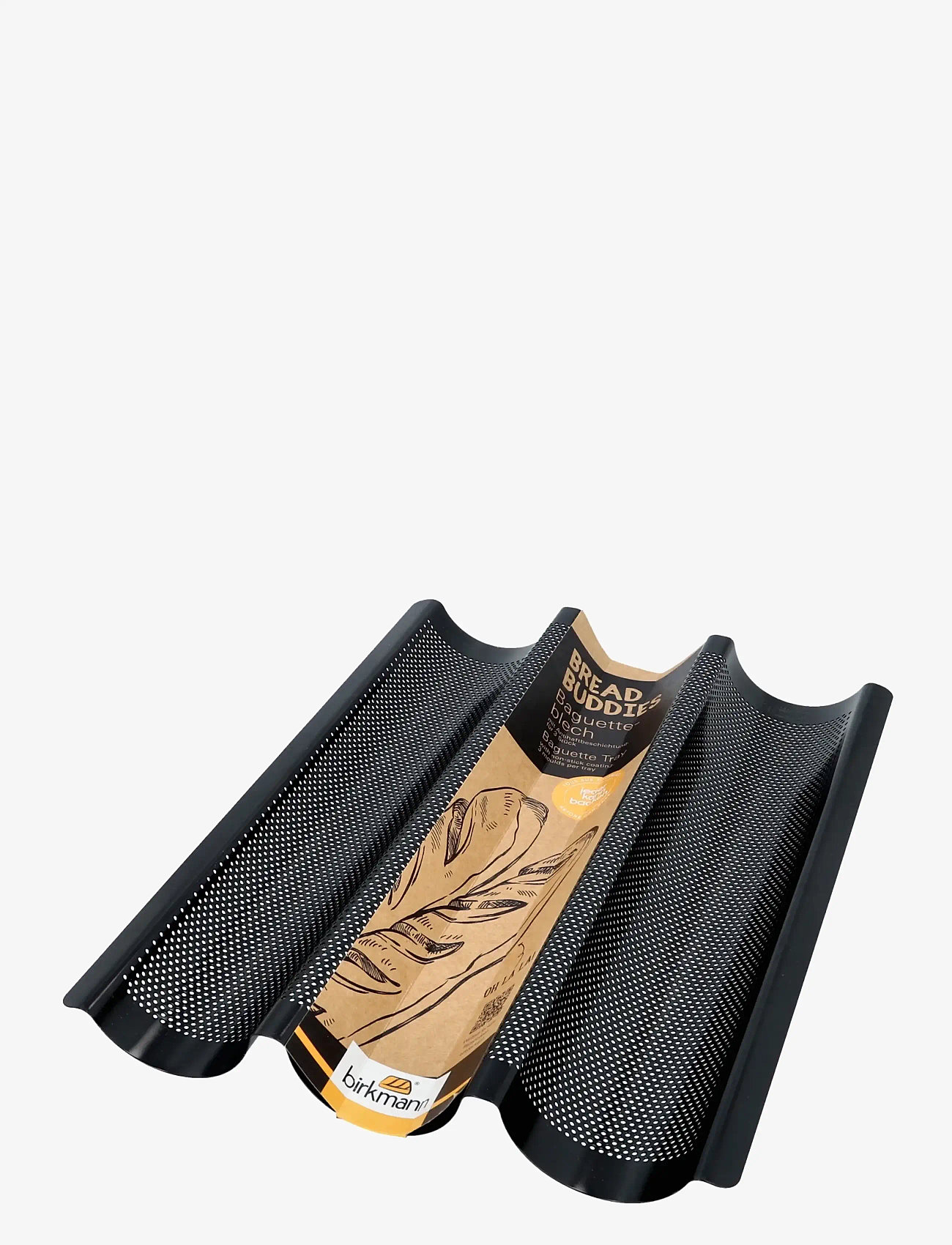 birkmann - Birkmann Perforated Baguette Tray 3 pcs - leivavormid - black - 0