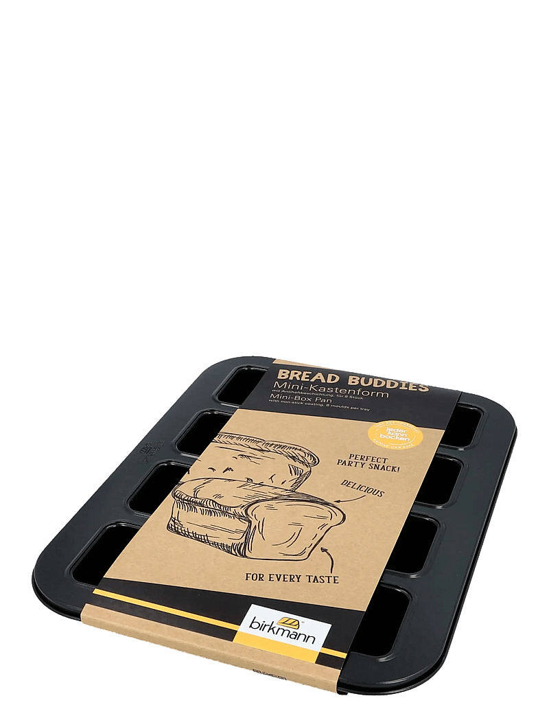 birkmann - Birkmann Mini Loaf Tray 8 pcs - brotbackformen - black - 0