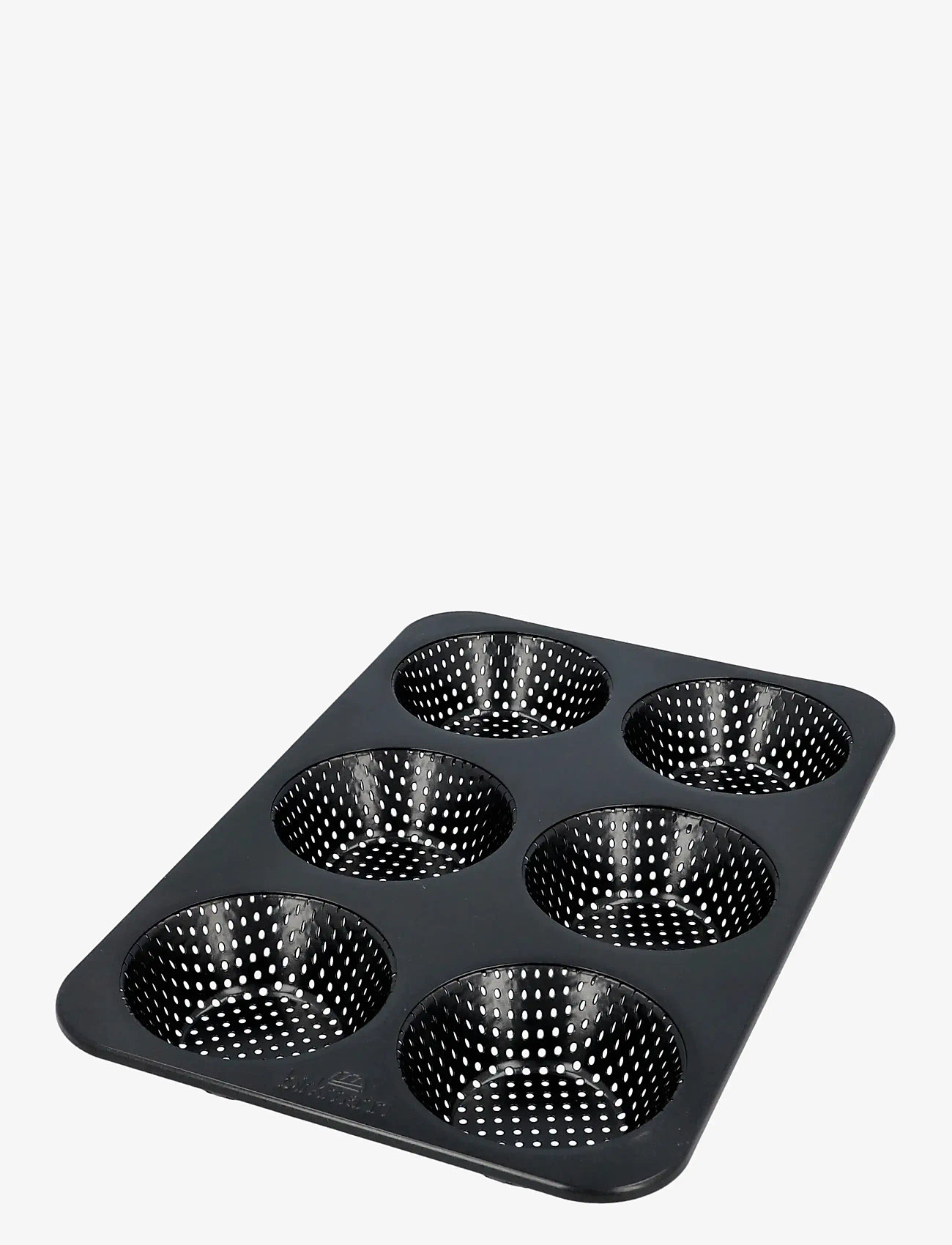 birkmann - Birkmann Perforated Hamburger Bun Tray 6 pcs - brotbackformen - black - 0