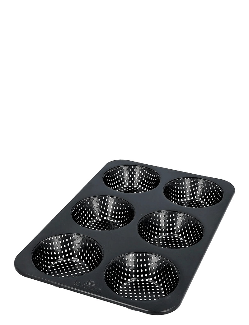 birkmann - Birkmann Perforated Hamburger Bun Tray 6 pcs - brotbackformen - black - 0