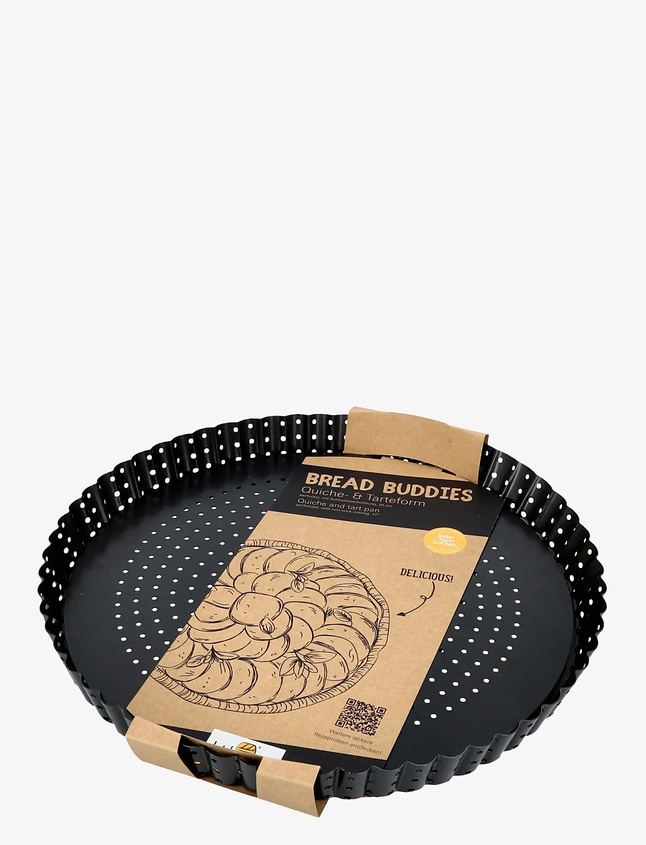 birkmann - Birkmann Perforated Pie Pan 30 cm - paj- & springformar - black - 0