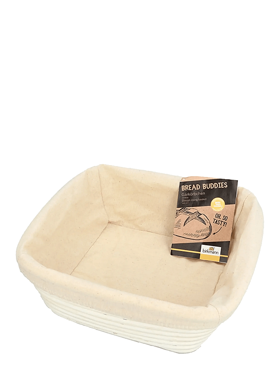 birkmann - Birkmann Proofing Basket Square with Cotton Cloth 25 cm - backzubehör - beige - 1