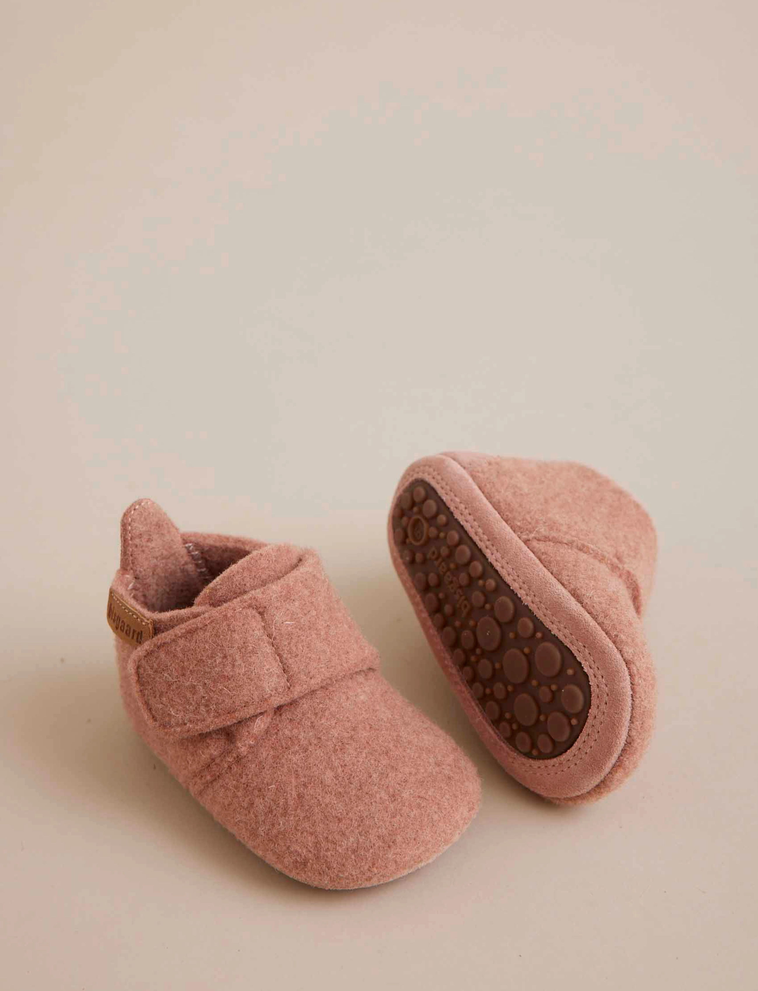 Bisgaard Baby Wool, Børn, Baby Uld Velcro Sutsko, Pink, Str: 26/16.6CM