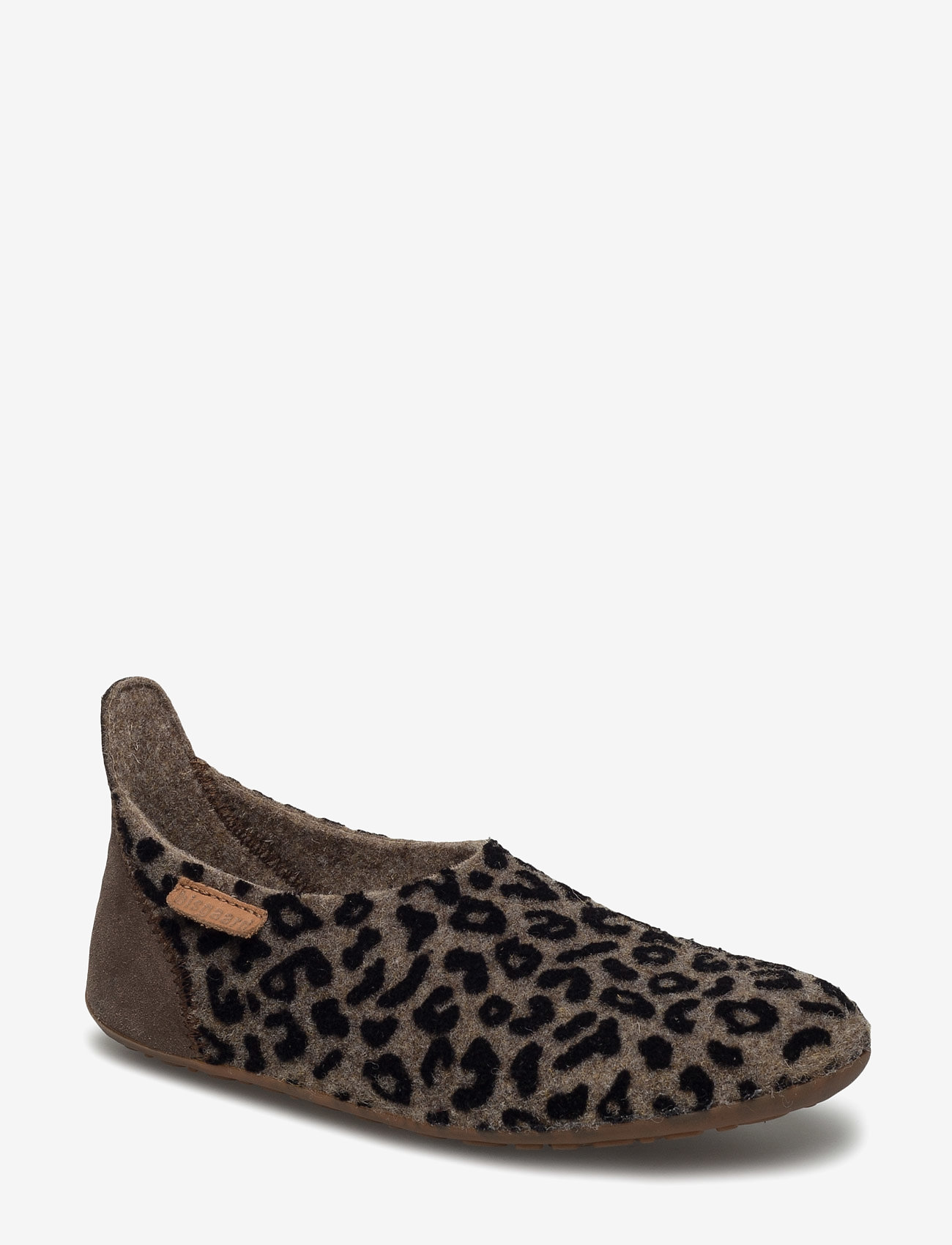 Bisgaard - bisgaard basic wool - slippers - brown-leopard - 0