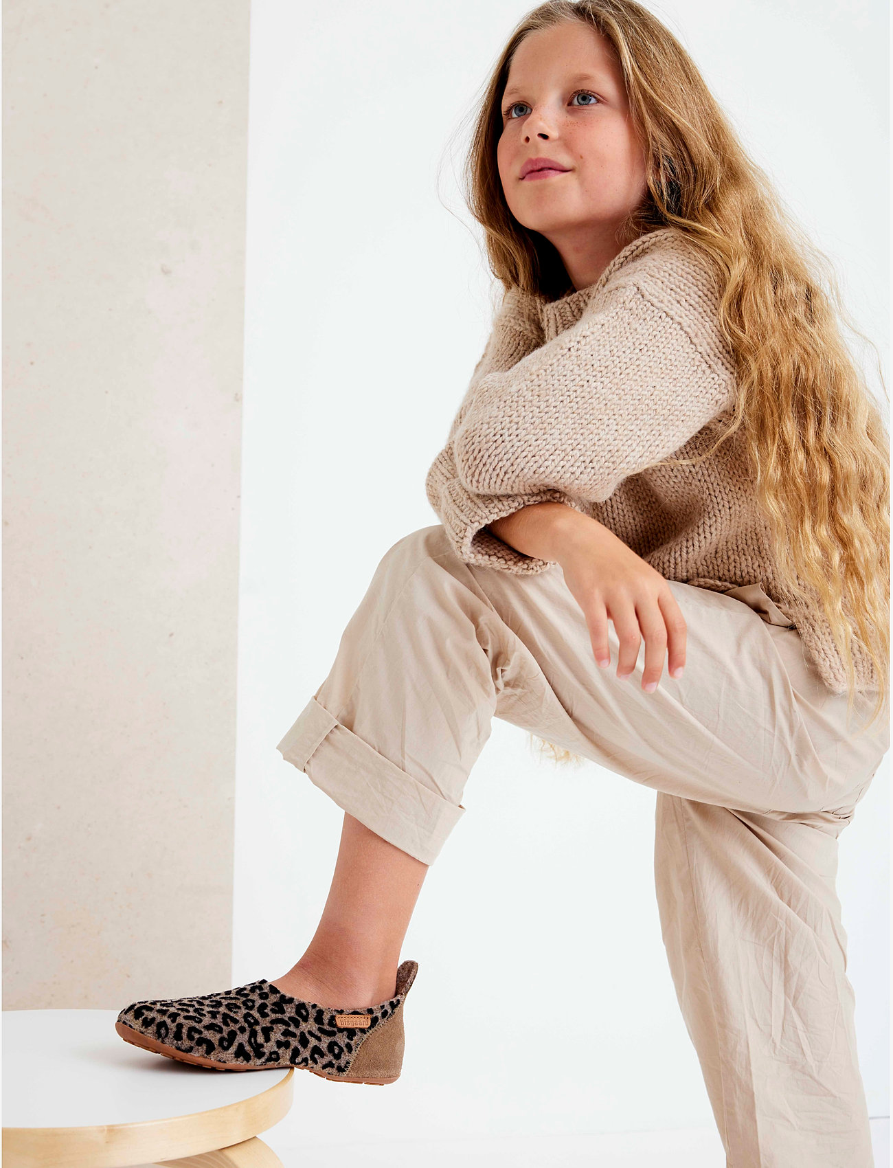 Bisgaard - HOME SHOE - "WOOL BASIC" - inneskor - brown-leopard - 0