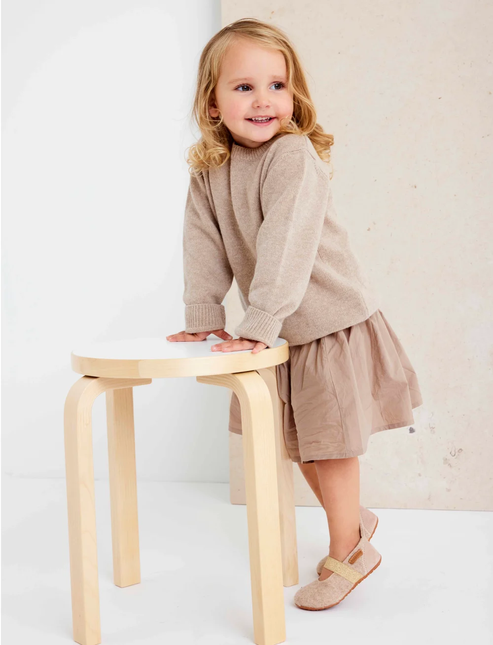 Bisgaard - bisgaard ballet wool - ballerinas & slipper - nougat - 0