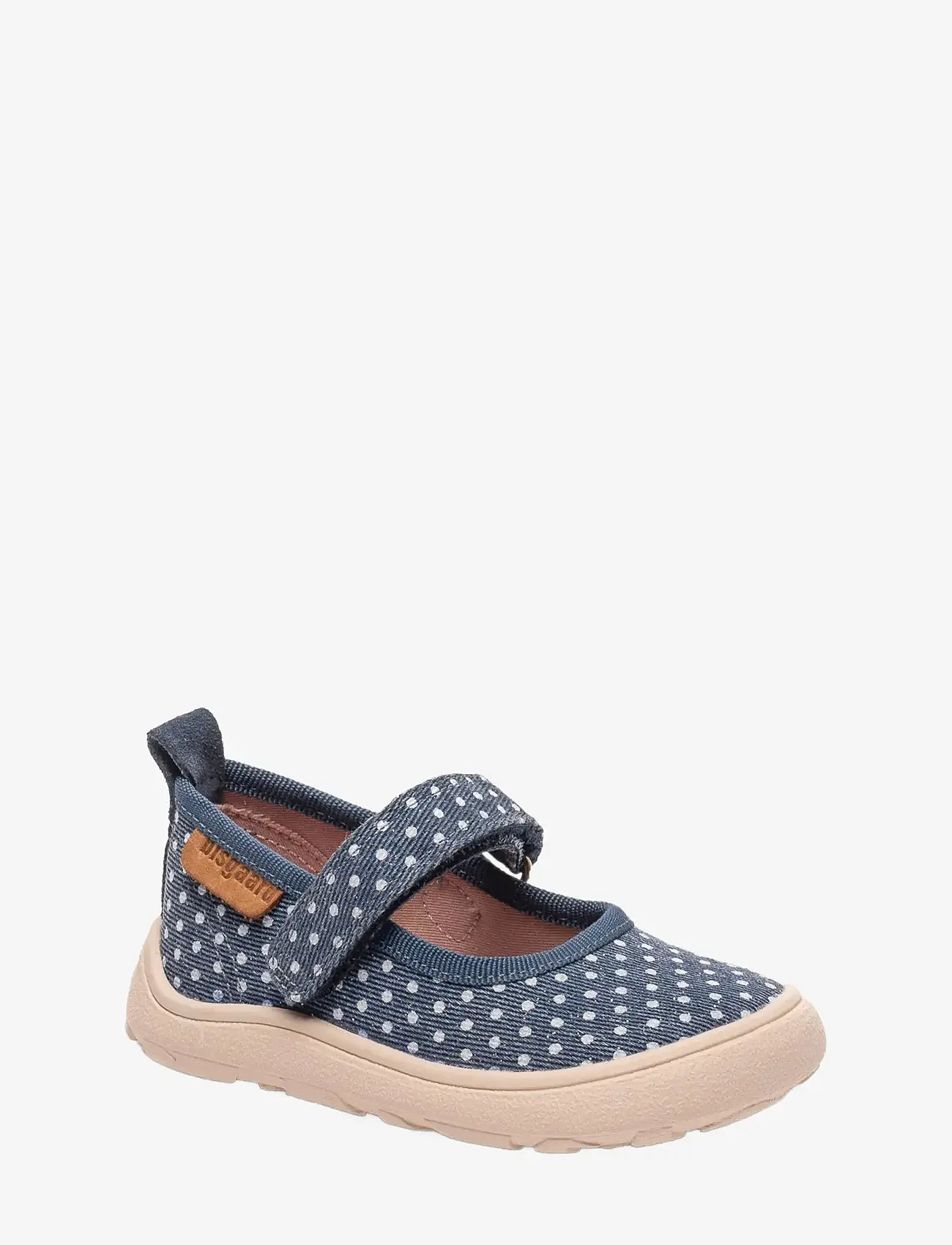 Bisgaard - bisgaard barefoot ballet - barefoot shoes - navy dots - 0