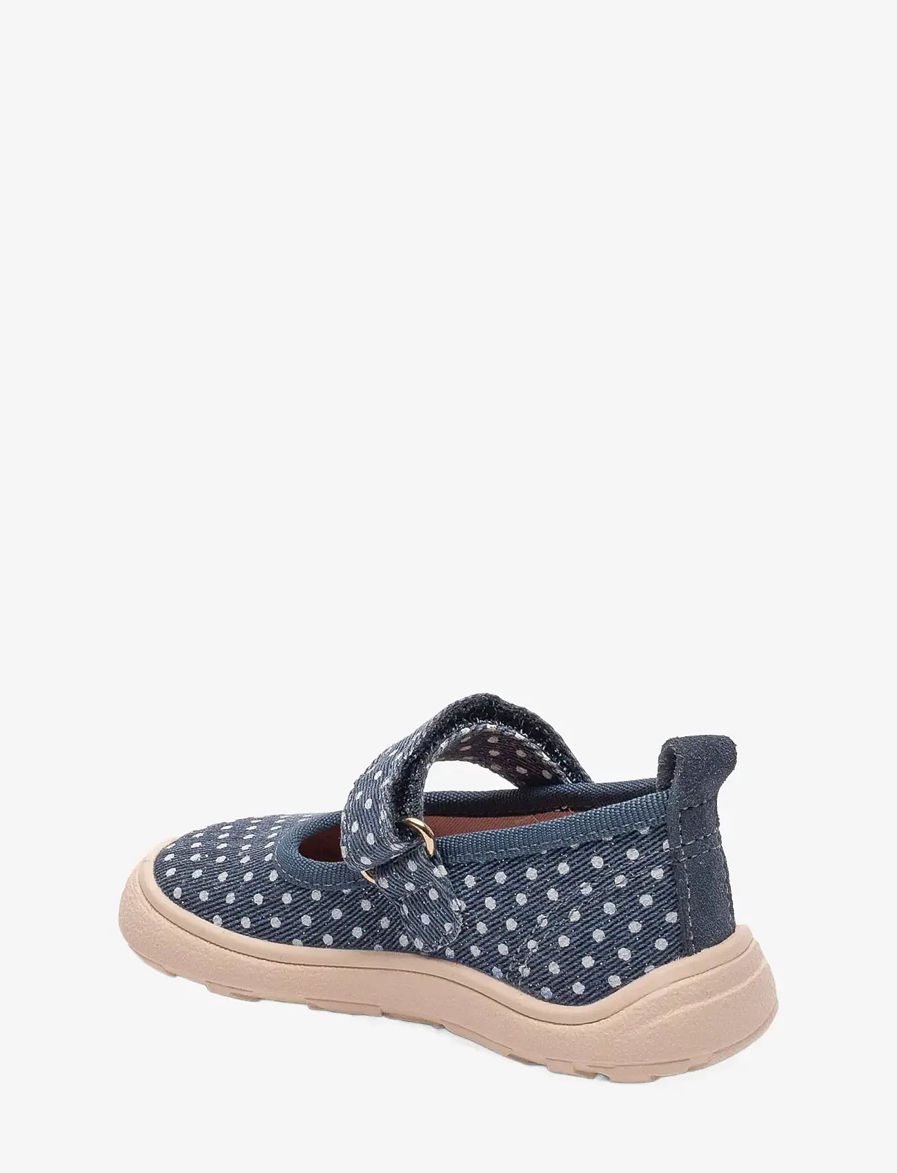 Bisgaard - bisgaard barefoot ballet - barefoot shoes - navy dots - 1