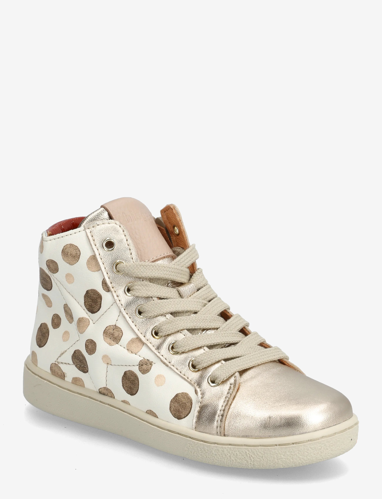 Bisgaard - bisgaard gaia l - høje sneakers - brown dots - 1