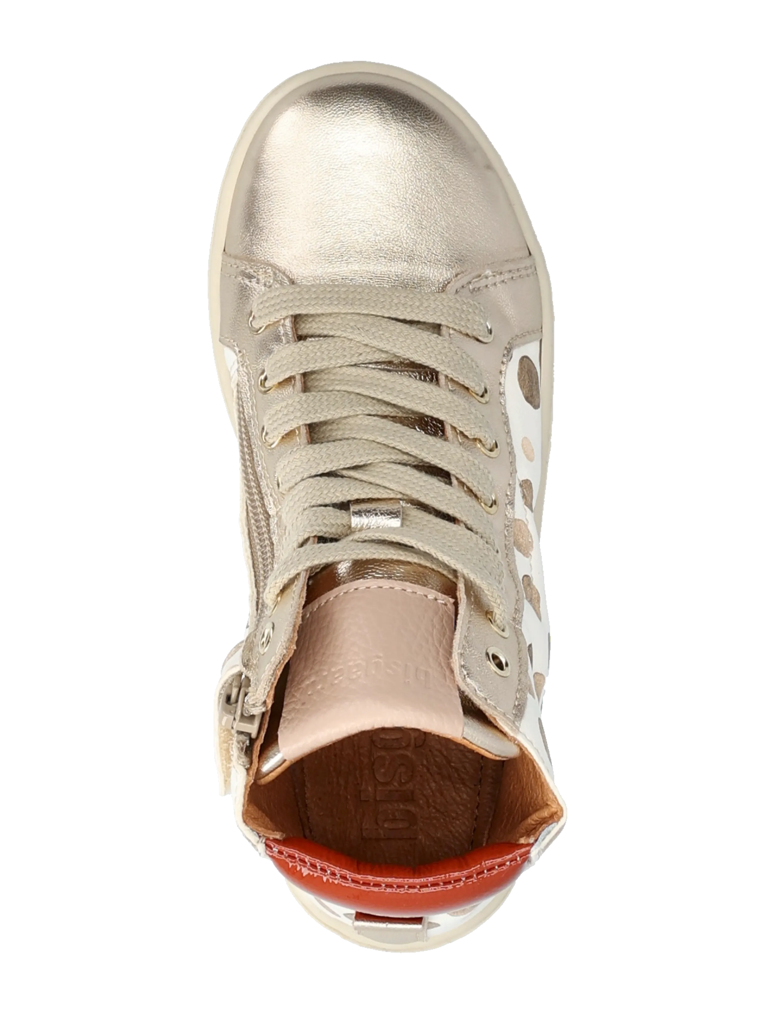 Bisgaard - bisgaard gaia l - høje sneakers - brown dots - 4