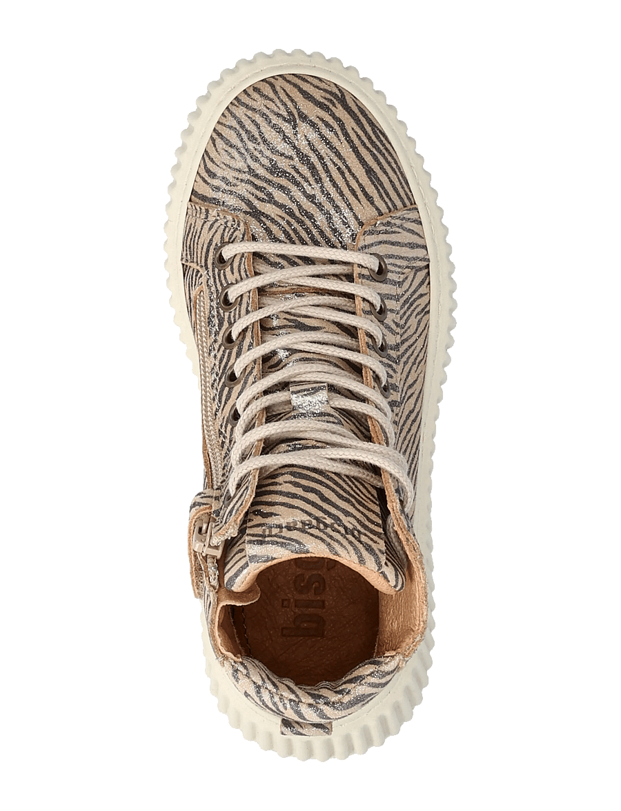 Bisgaard - bisgaard debbie l - höga sneakers - zebra glitter - 3