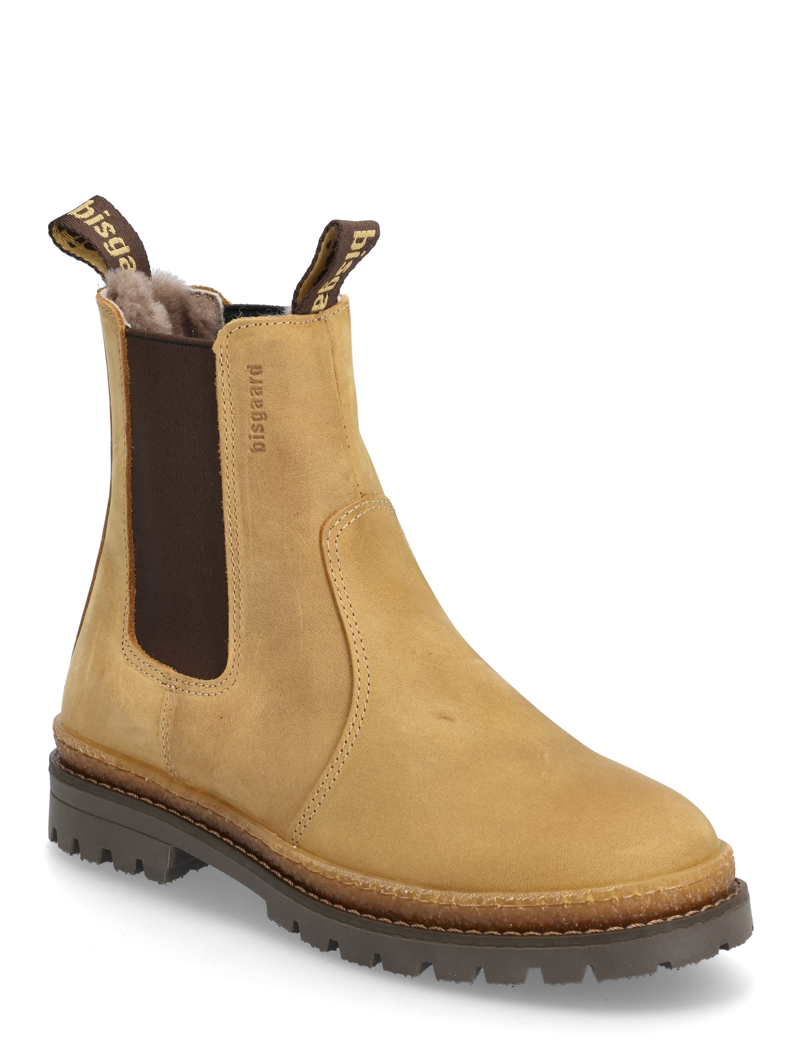 Bisgaard Neo Lamb, Børn, Forede Chelsea Støvler, Beige, Str: 37