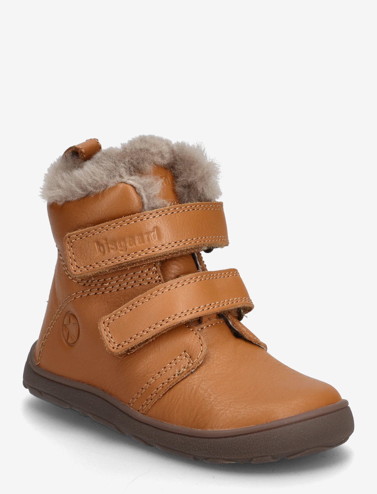 Bisgaard - bisgaard barefoot emil lamb - efterårssko - cognac - 0