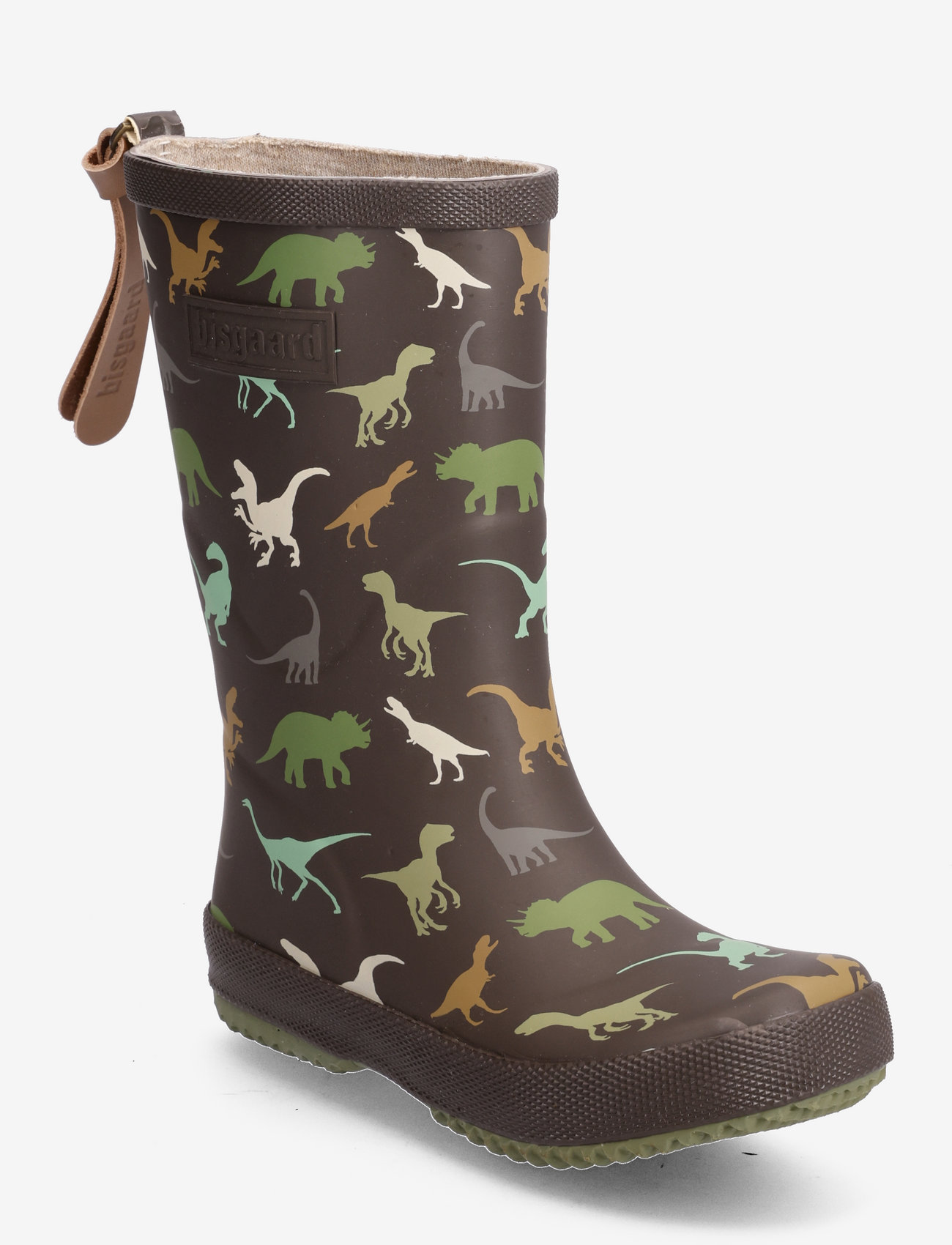 Bisgaard - bisgaard basic rubber - unlined rubberboots - brown dino - 0