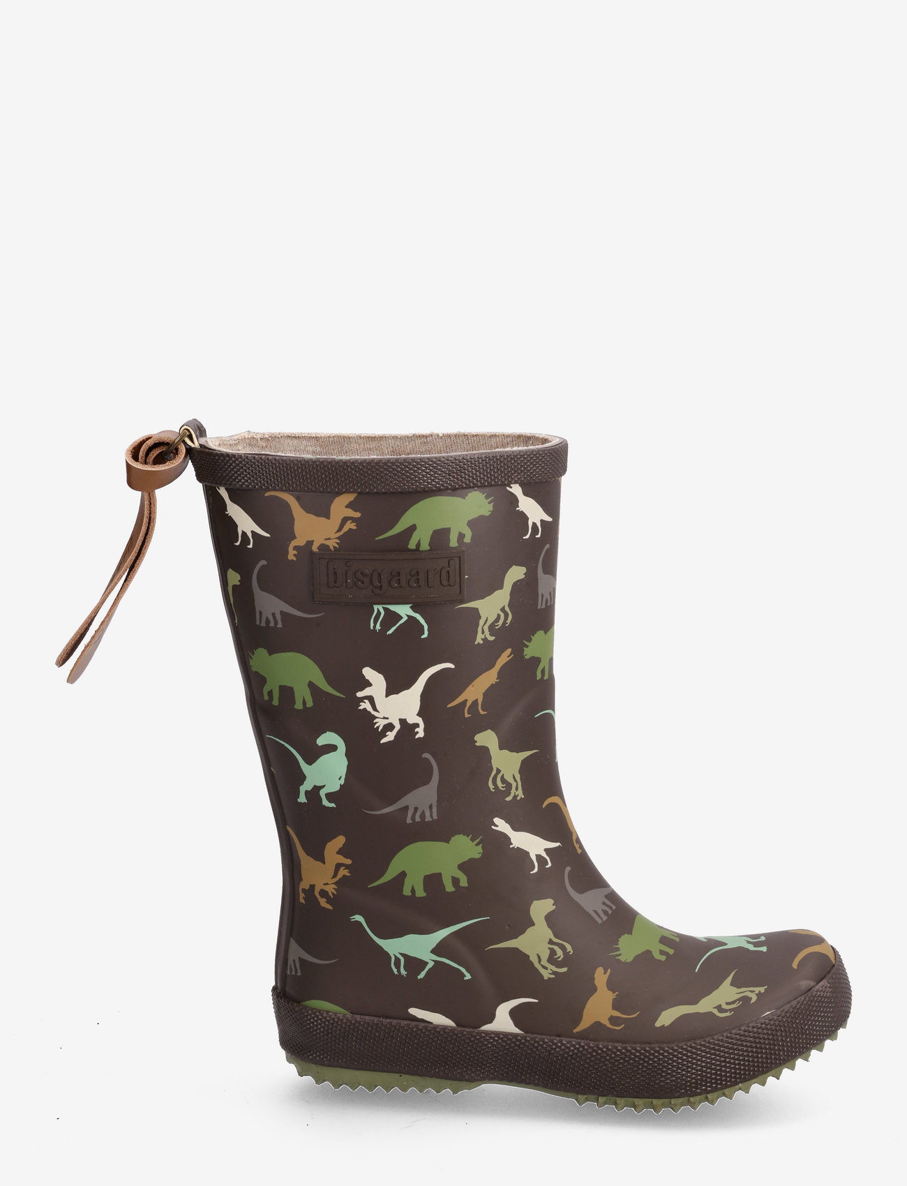 Bisgaard - bisgaard basic rubber - unlined rubberboots - brown dino - 1