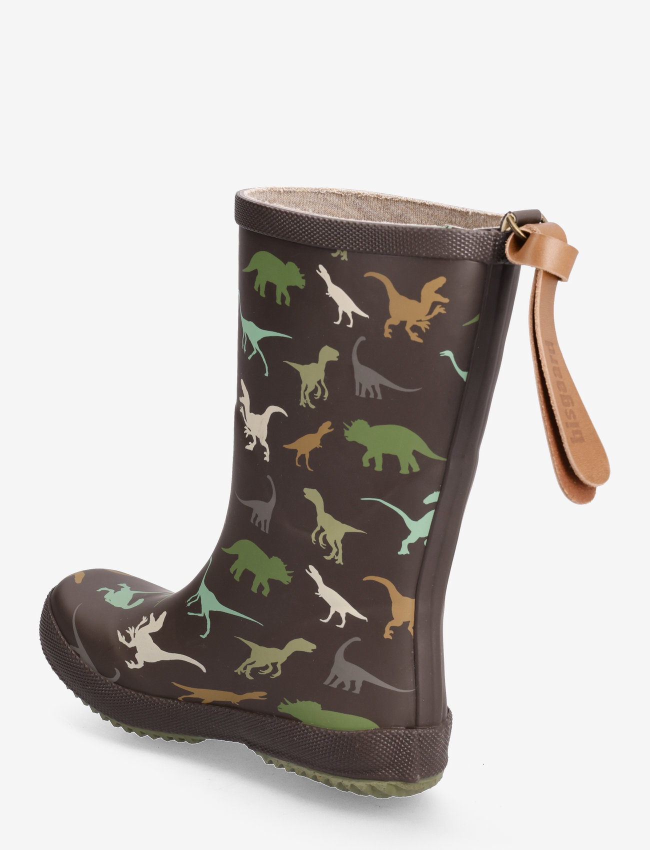 Bisgaard - bisgaard basic rubber - unlined rubberboots - brown dino - 2