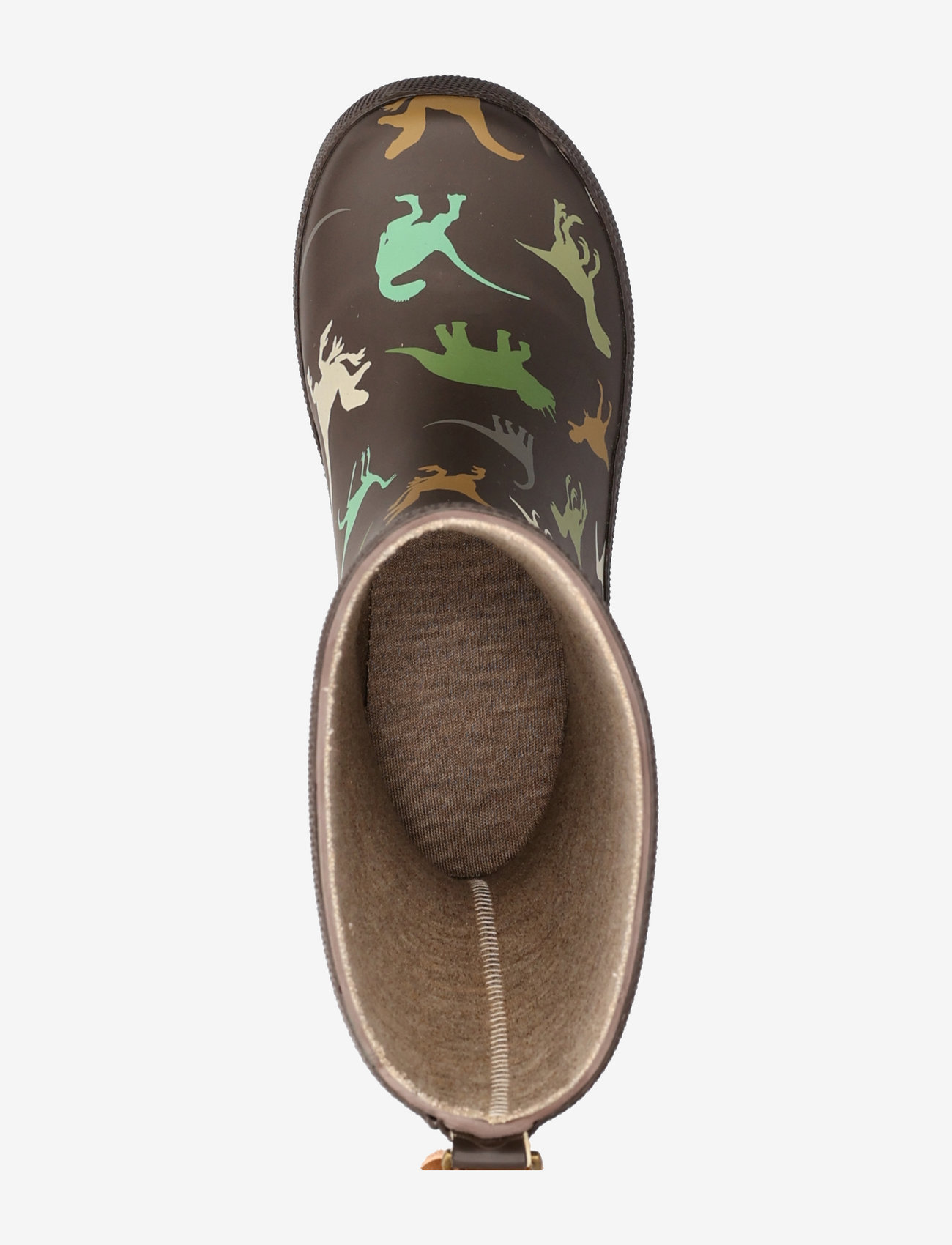 Bisgaard - bisgaard basic rubber - unlined rubberboots - brown dino - 3