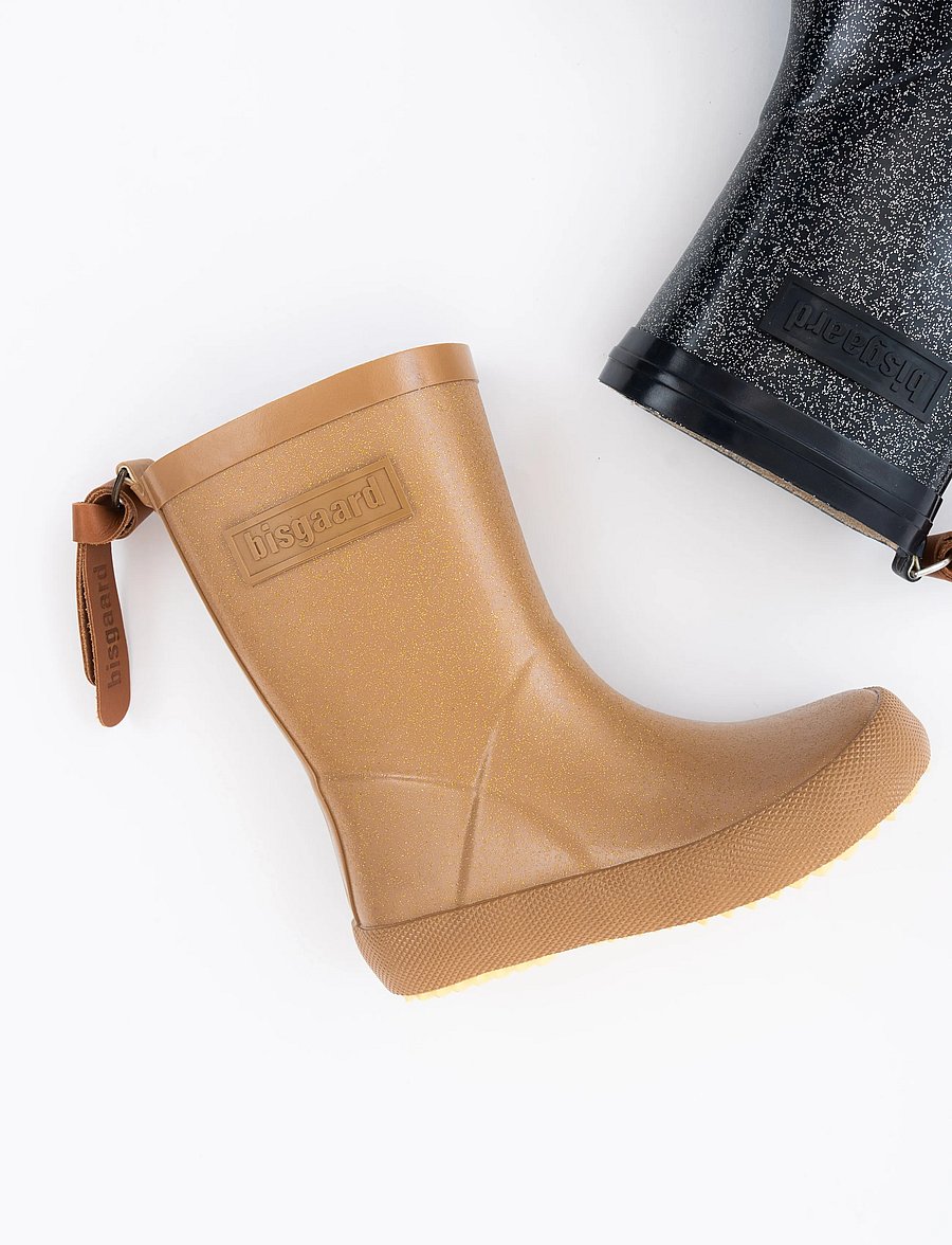 Bisgaard - bisgaard fashion - ungefütterte gummistiefel - brown glitter - 0
