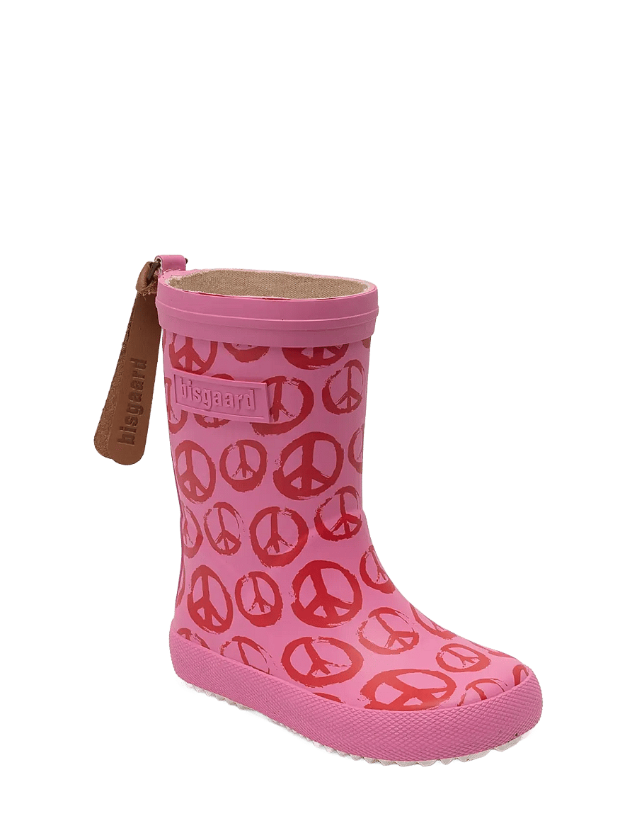 Bisgaard - bisgaard fashion - ungefütterte gummistiefel - peace on earth pinky - 0