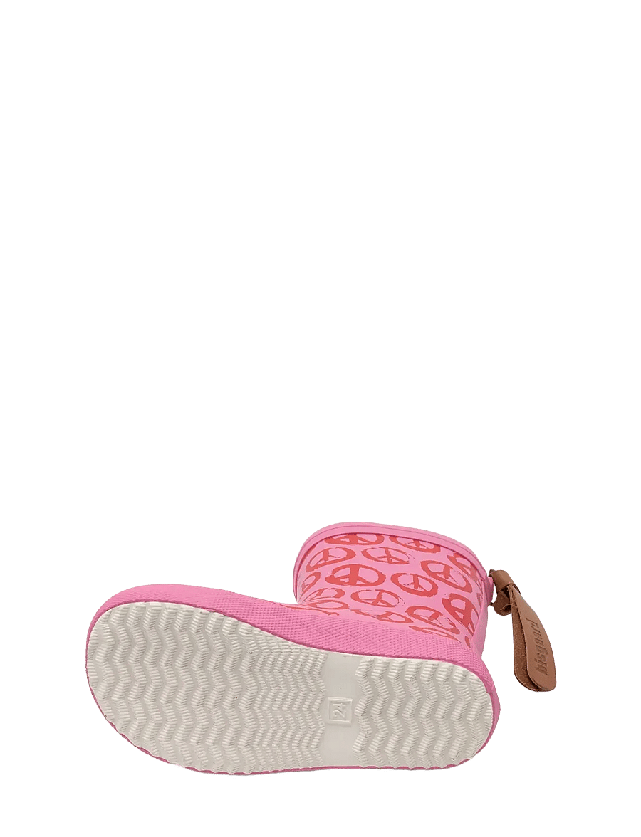 Bisgaard - bisgaard fashion - ungefütterte gummistiefel - peace on earth pinky - 3
