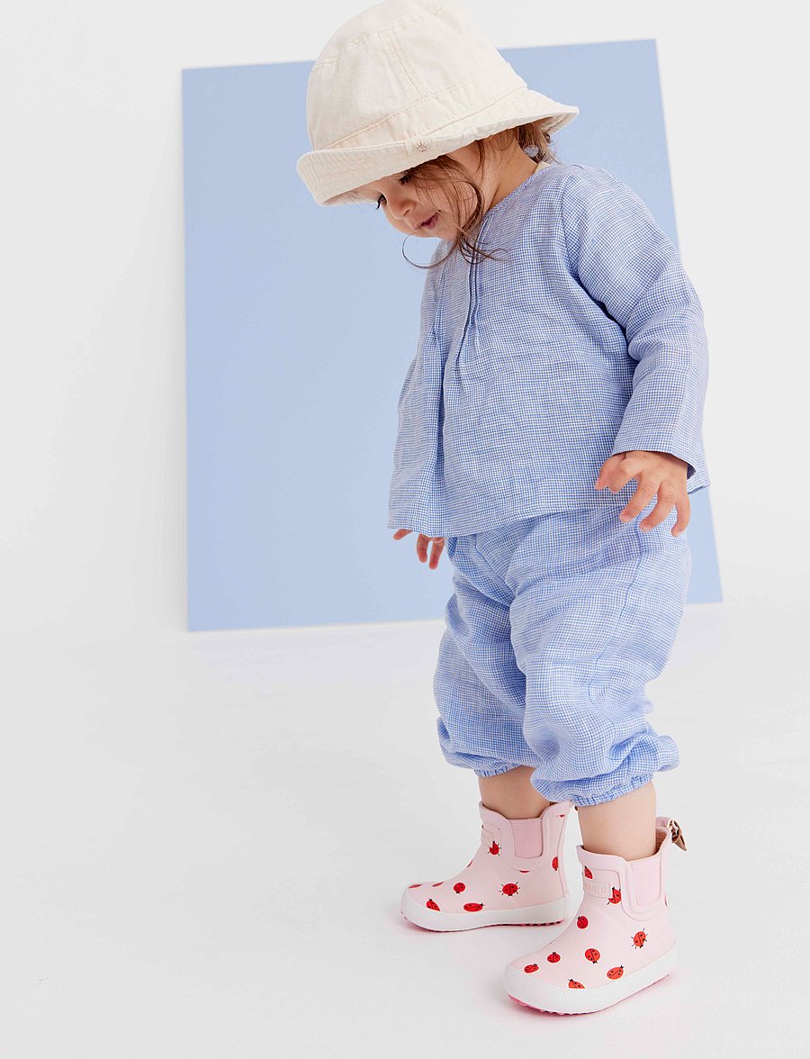 Bisgaard - bisgaard baby rubber - rubberlaarzen zonder voering - cute lady bug - 0
