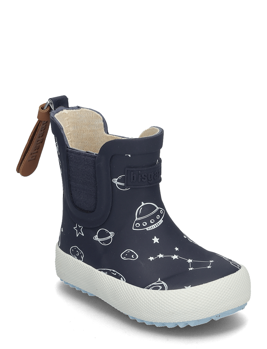 Bisgaard - bisgaard baby rubber - ungefütterte gummistiefel - to the moon - 1
