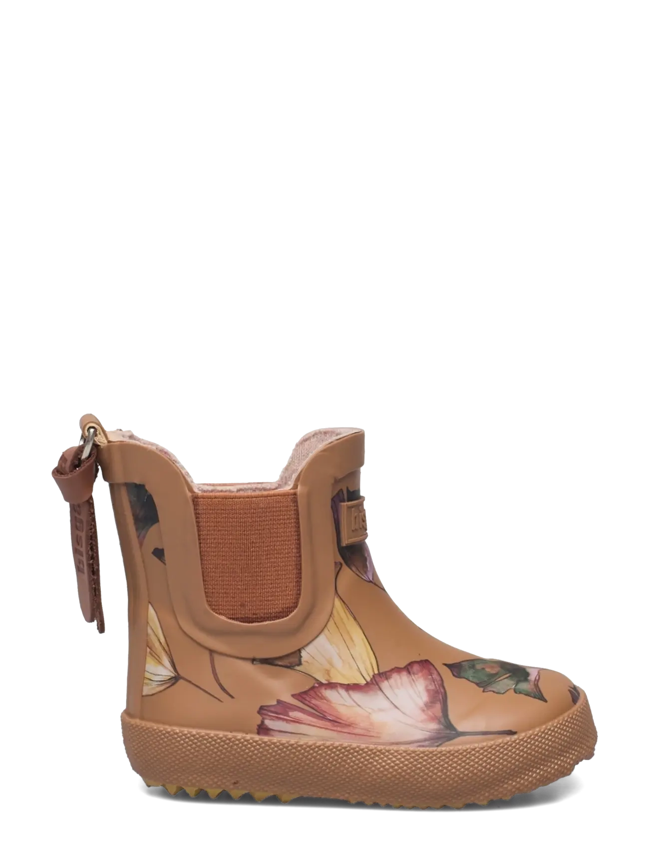 Bisgaard - bisgaard baby rubber - vuorittomat kumisaappaat - camel flowers - 1