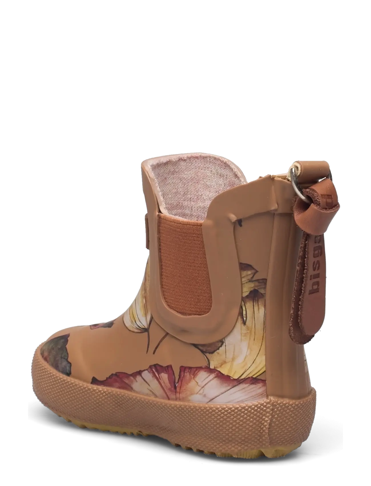 Bisgaard - bisgaard baby rubber - vuorittomat kumisaappaat - camel flowers - 2