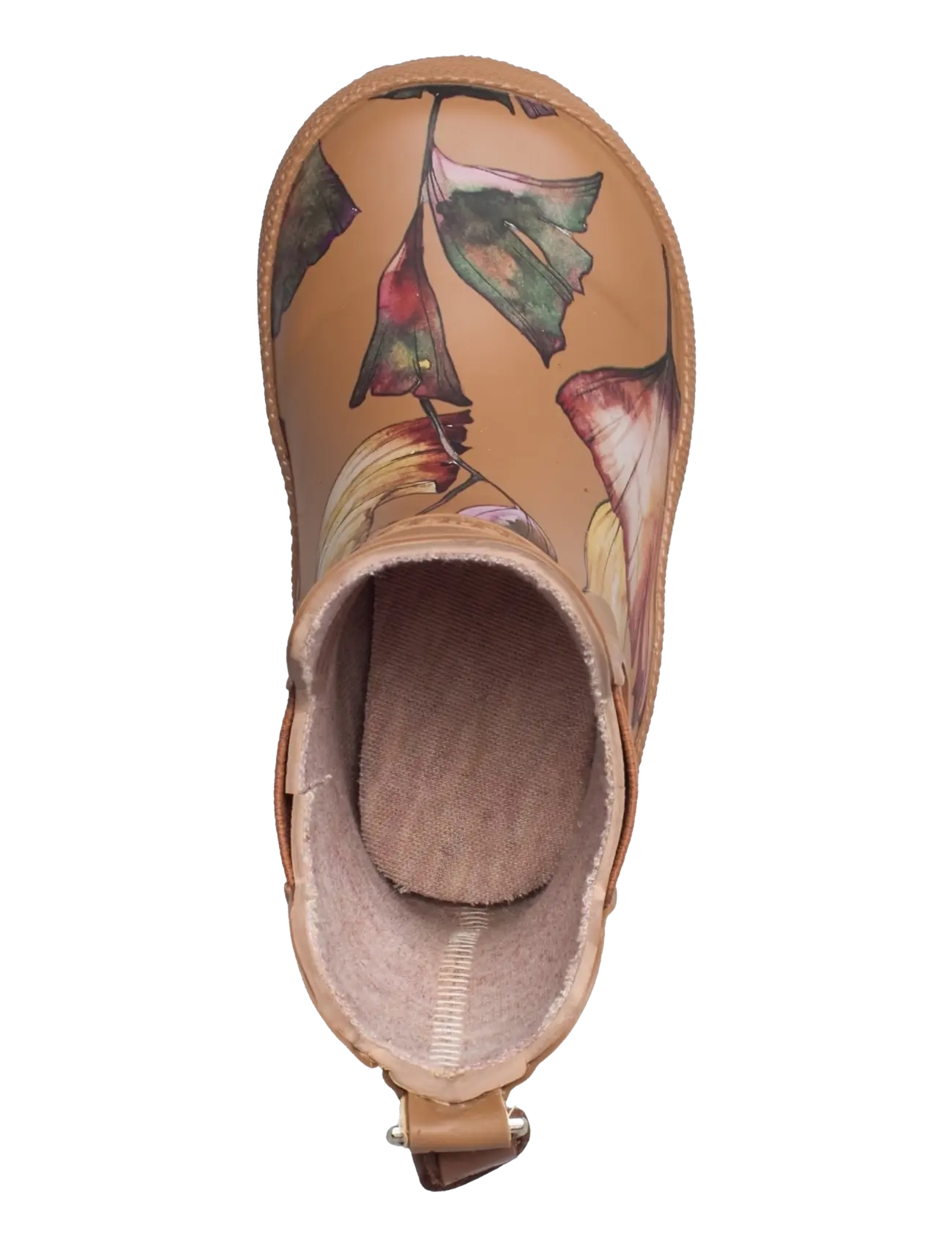 Bisgaard - bisgaard baby rubber - vuorittomat kumisaappaat - camel flowers - 3