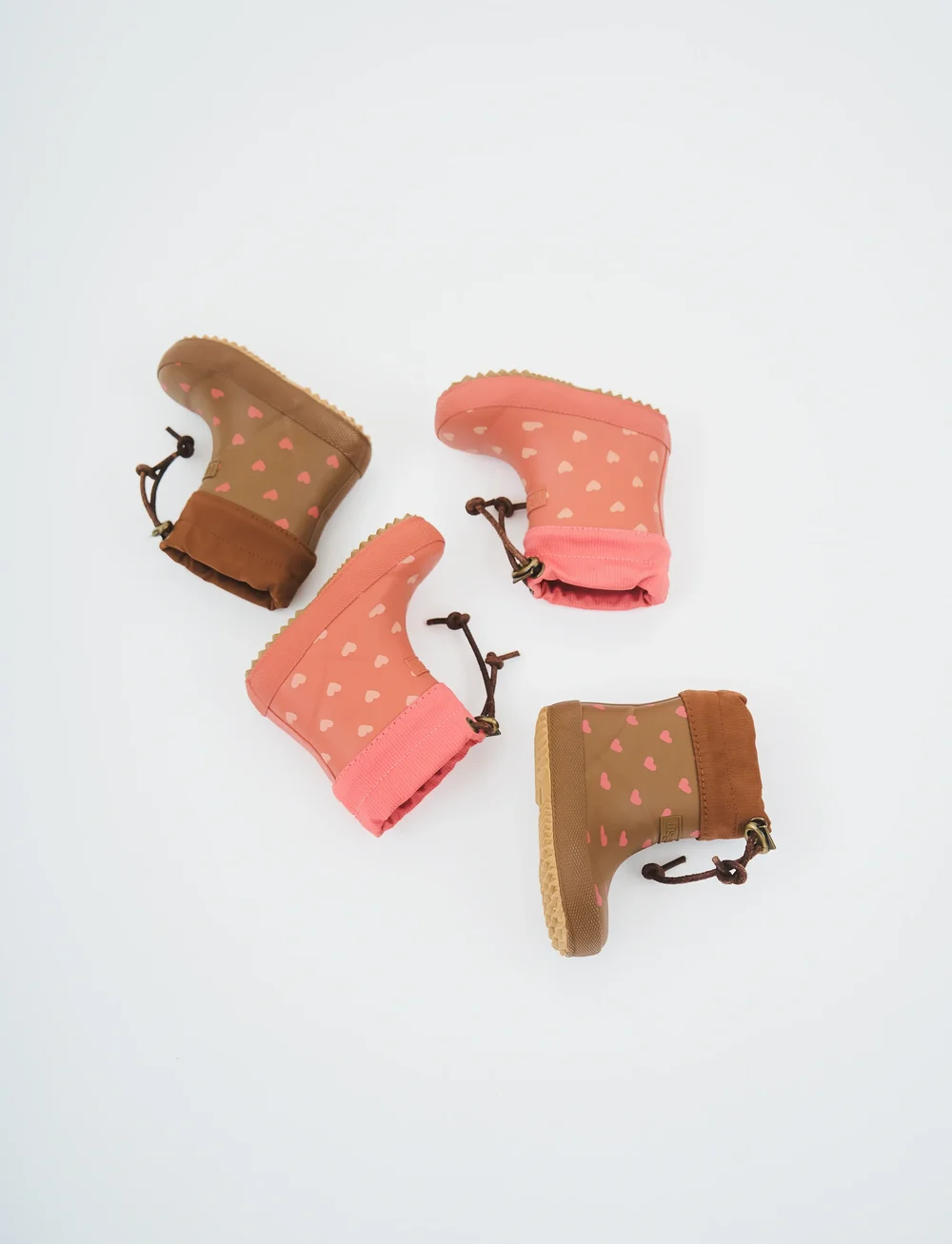 Bisgaard - bisgaard baby thermo - rubberlaarzen met voering - chocolate heartbeat - 0