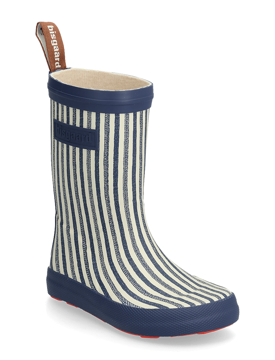 Bisgaard - bisgaard barefoot high rubber - gummistøvler uden for - sailor stripes - 0