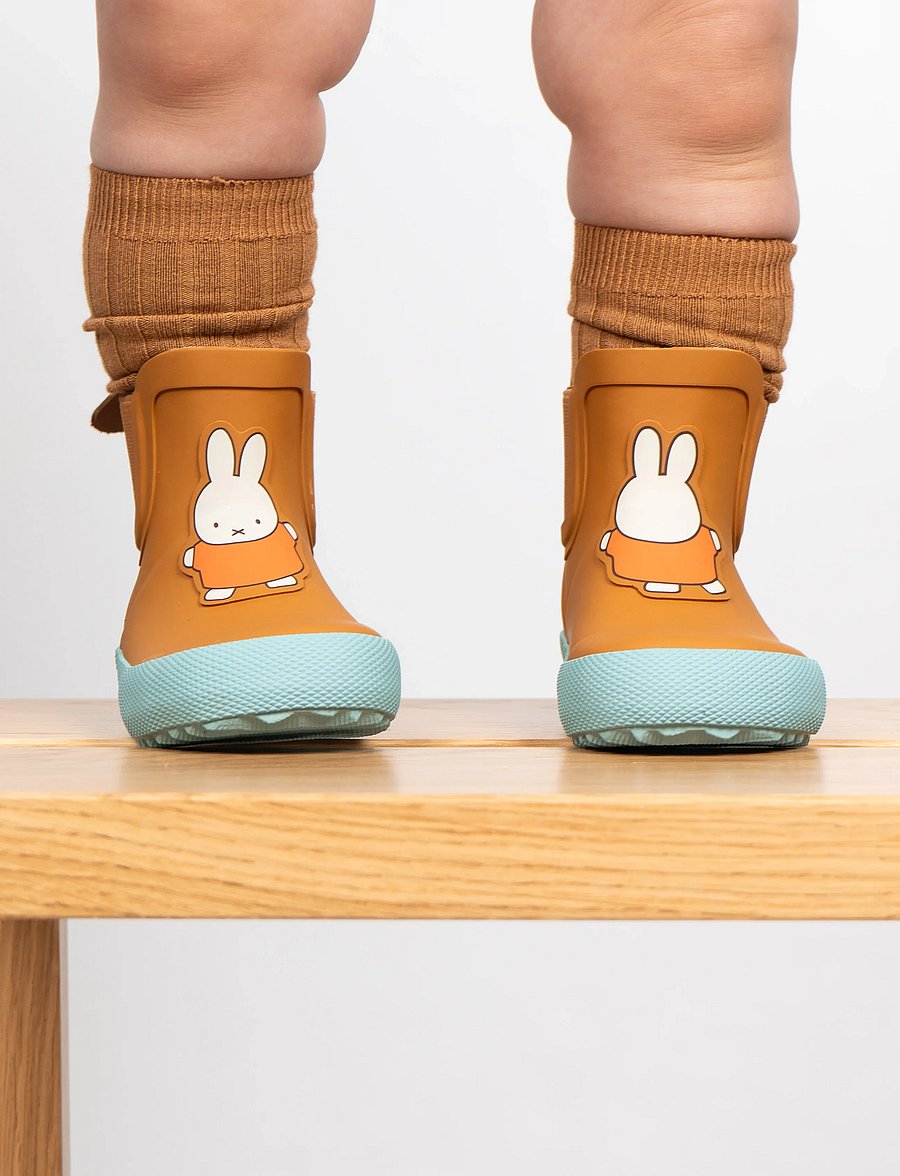 Bisgaard - miffy x bisgaard baby rubber - gummistøvler uden for - brown - 0