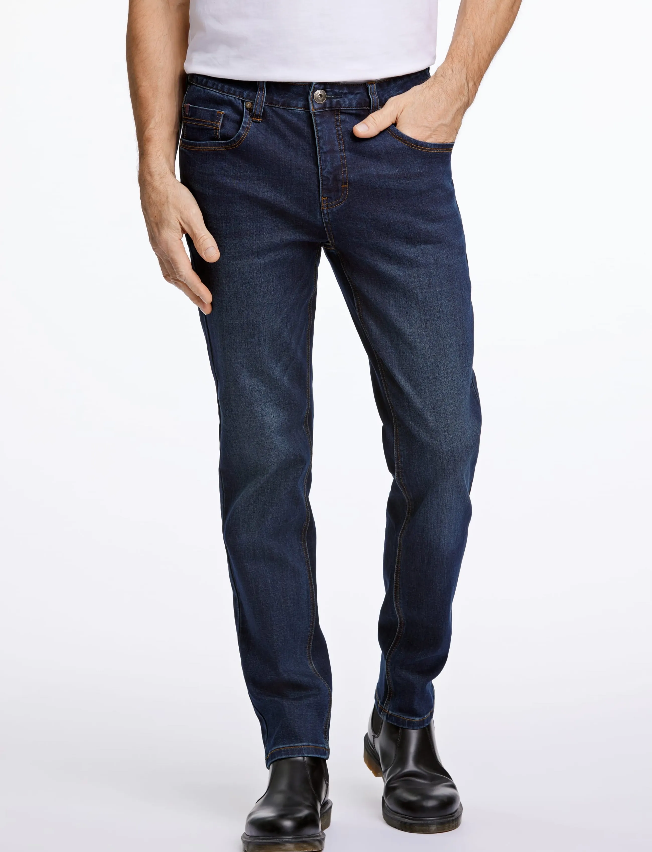 Bison 5 Pocket Jeans Superflex Stay Cool Taperet Fit herr – bild 2