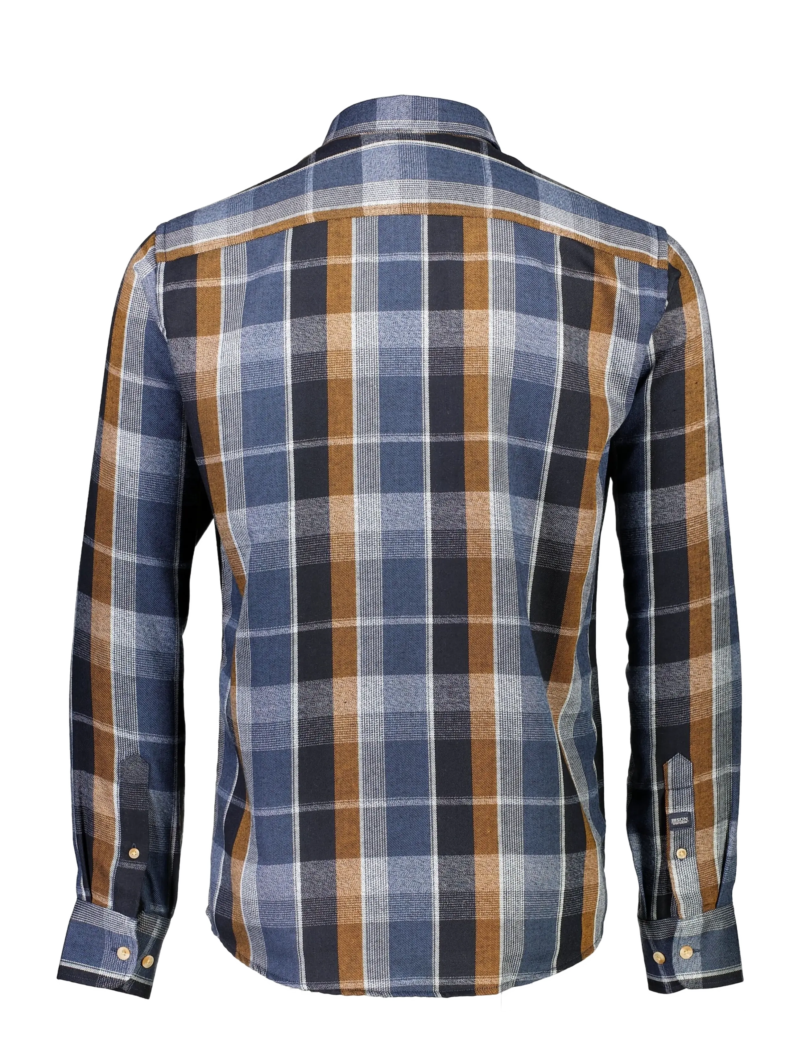 Bison - Super soft check L/S - karierte hemden - navy - 2